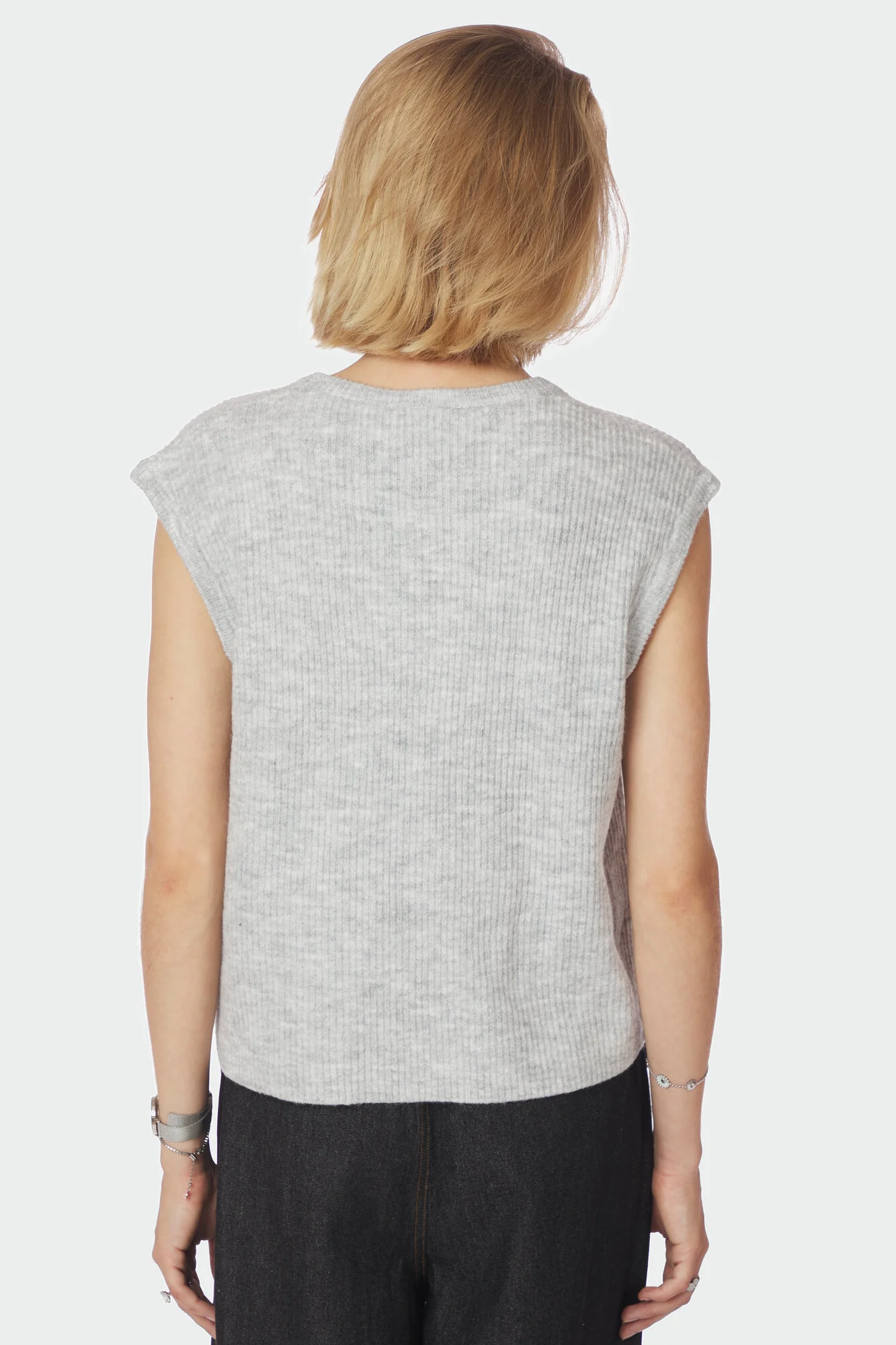 Everest strikvest - Light Grey Melange - Image 4