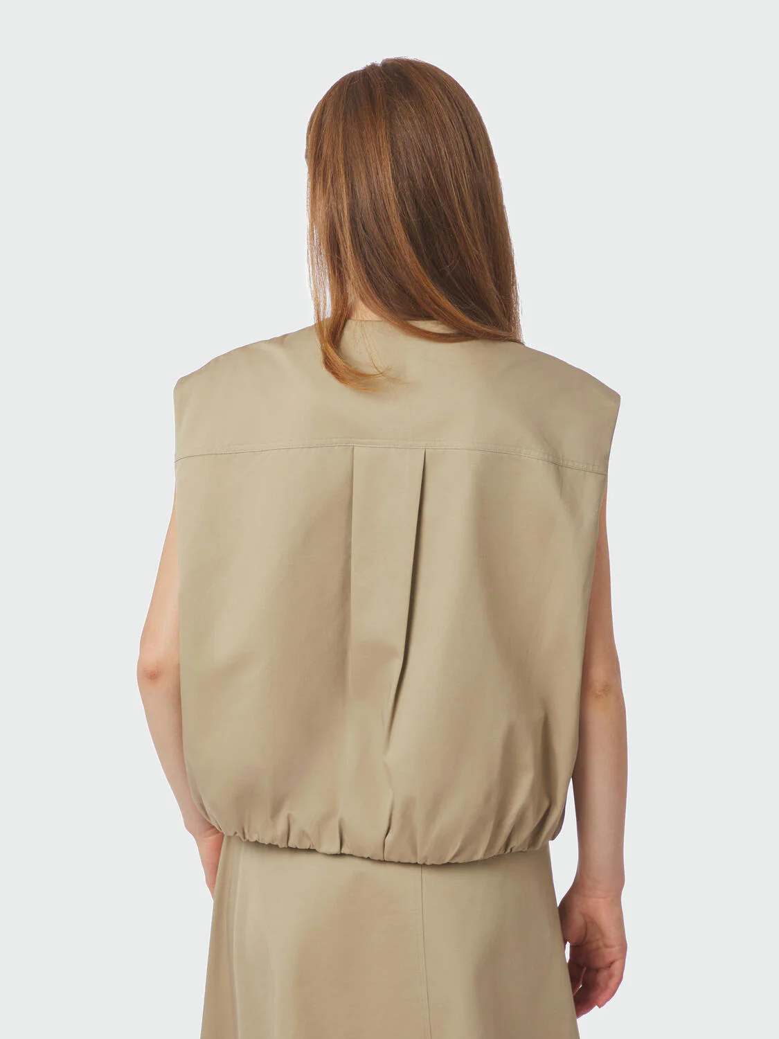 Flo Balloon Twill vest - Taupe - Image 4