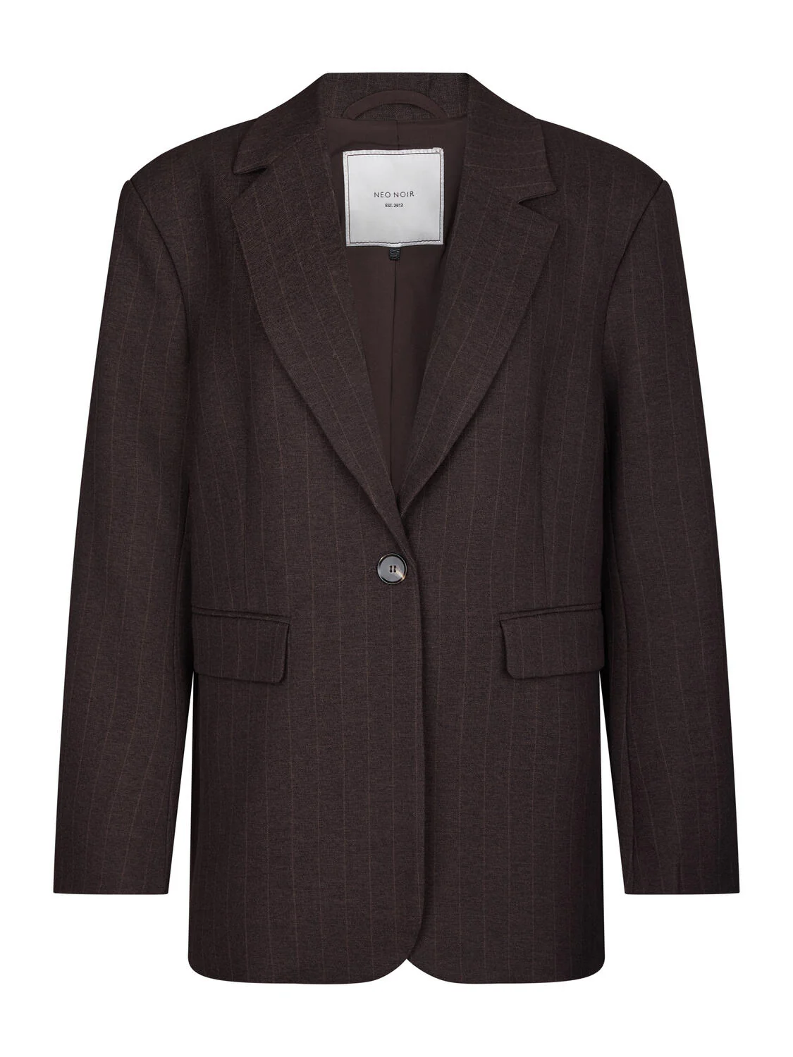 Gaby Pinstripe blazer - mørkebrun - Image 2