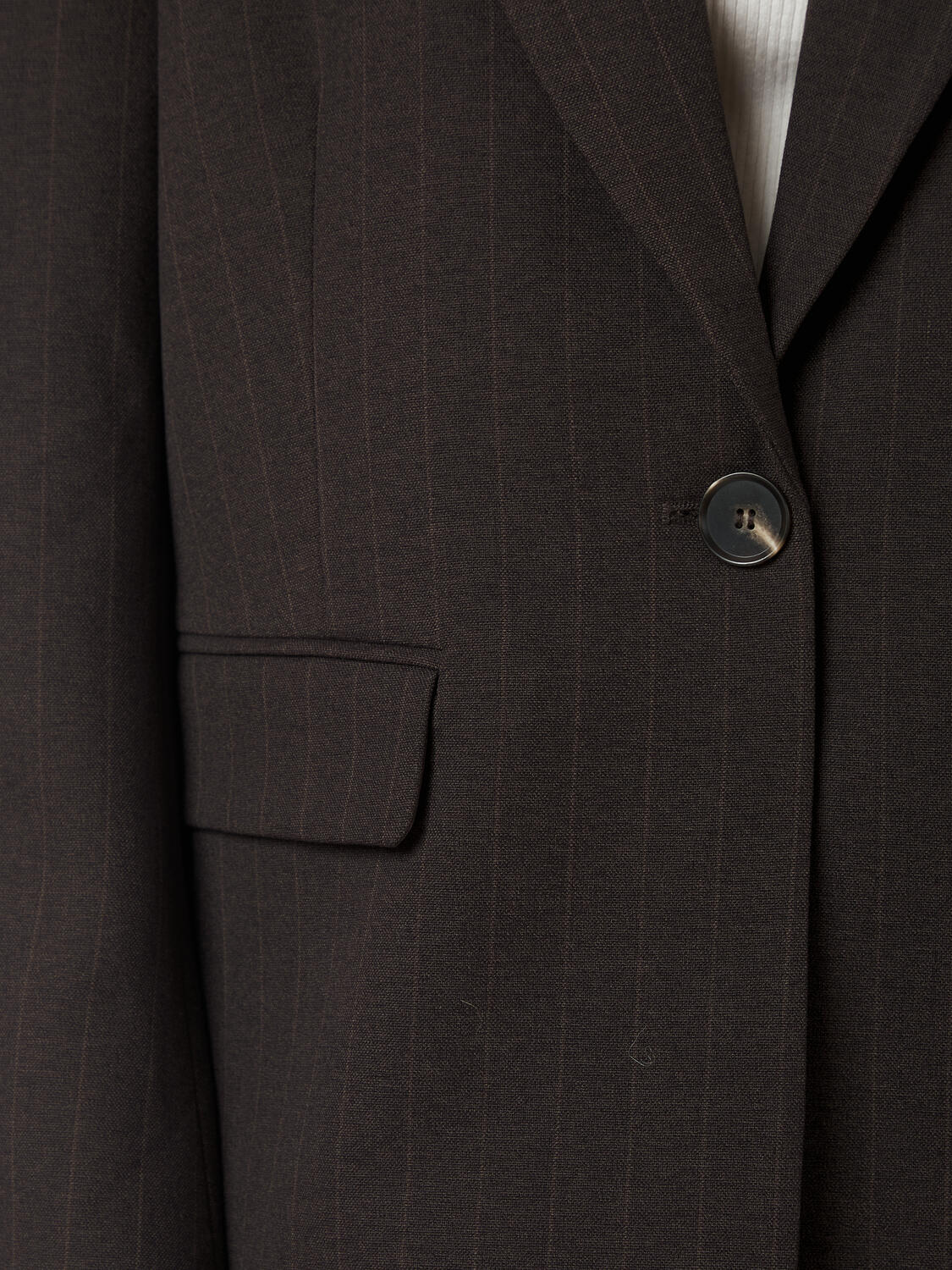 Gaby Pinstripe blazer - mørkebrun - Image 5