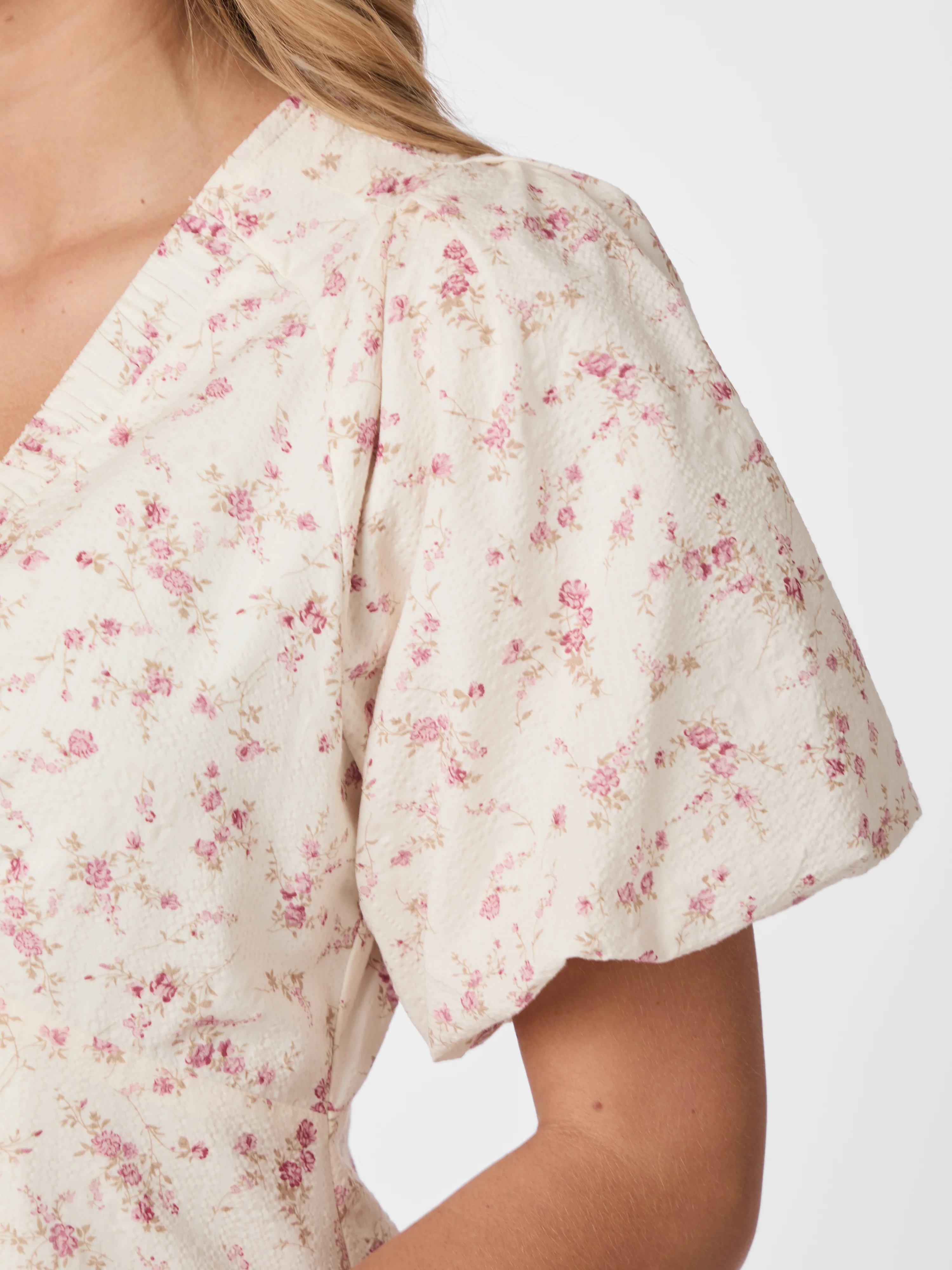 Illana Print midi kjole - Dusty Rose - Image 5