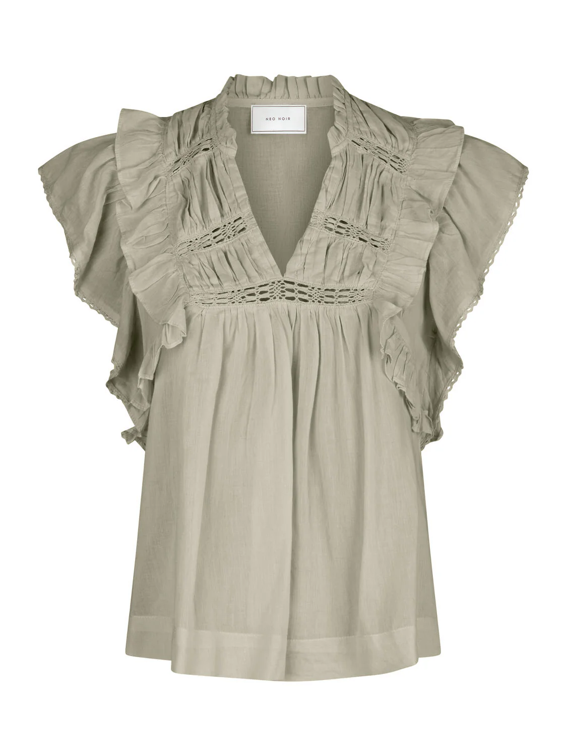 Jayla S Voile Top - Smoke Green - Image 2