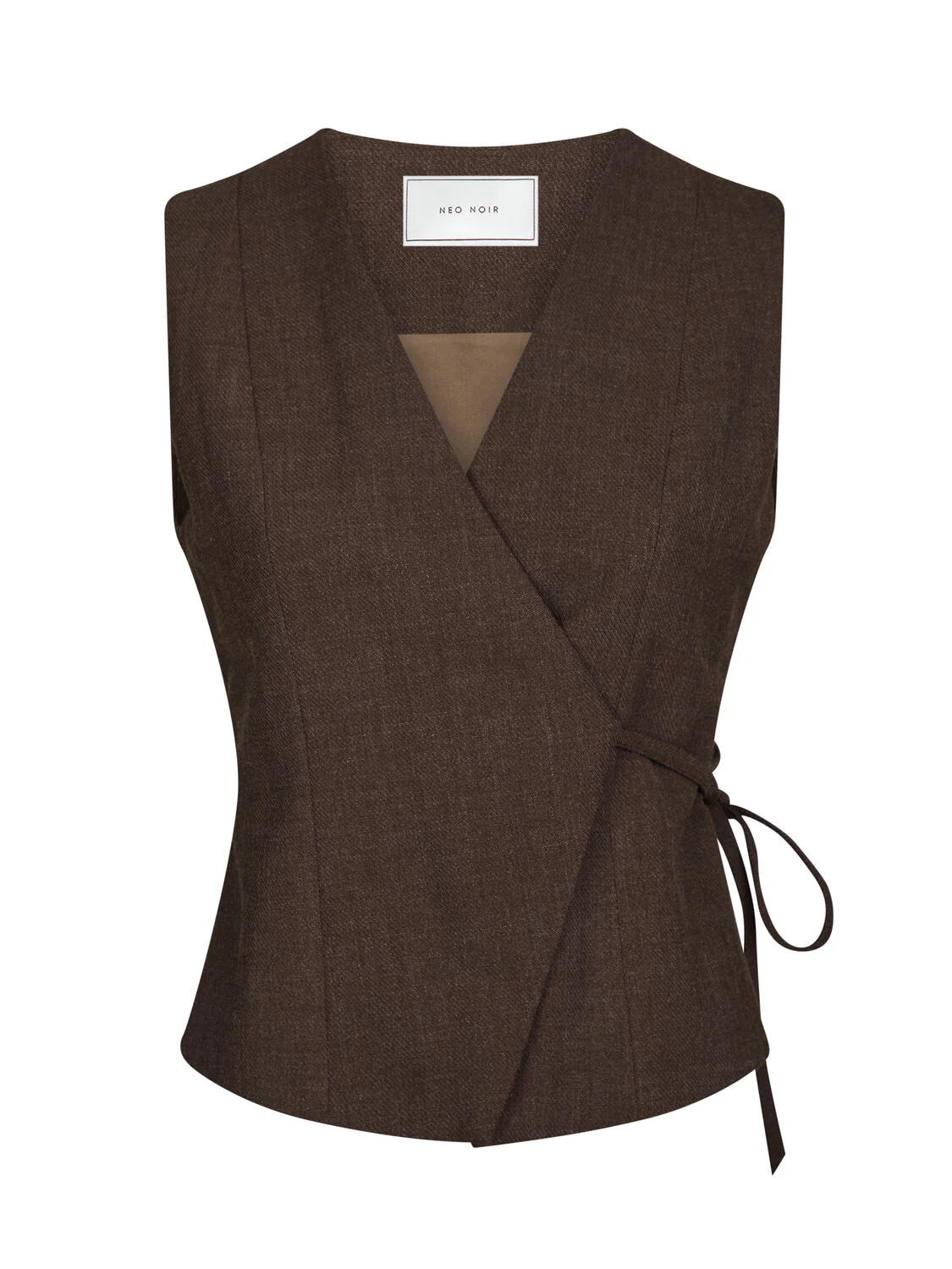 Samara Melange vest - Brown Melange - Image 2