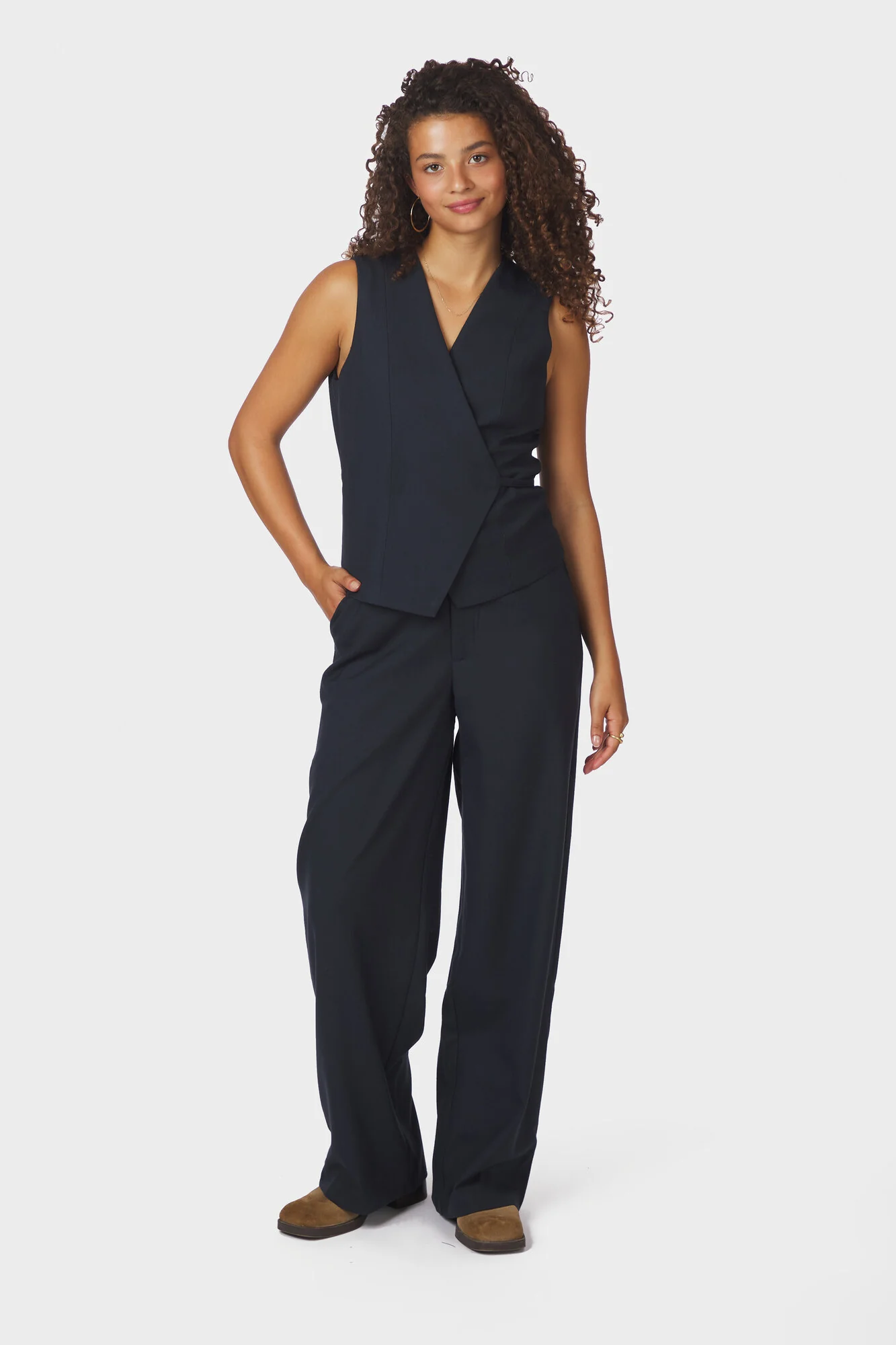 Samara Melange vest - mørkeblå - Image 4