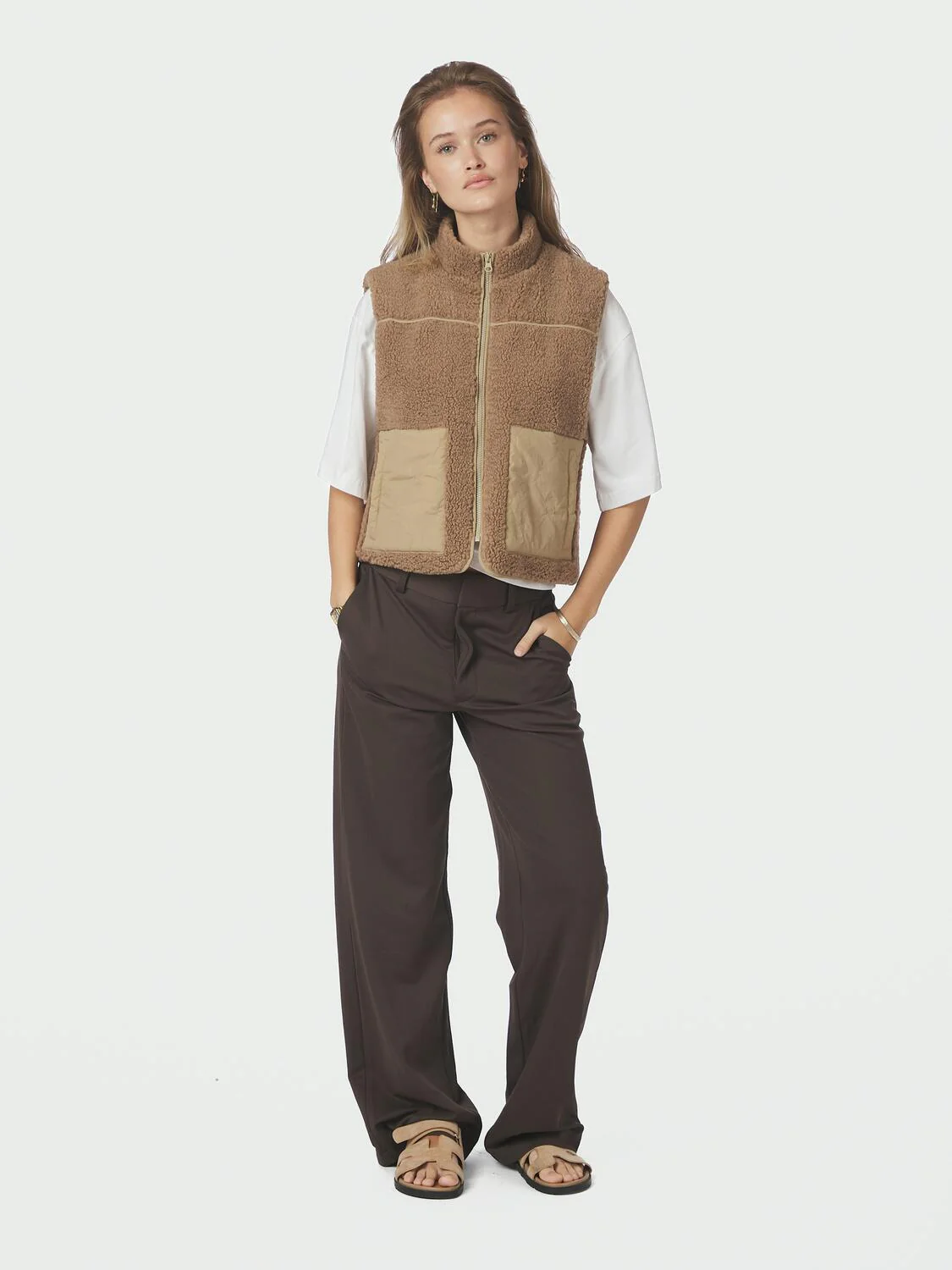 Scout teddyvest - Taupe - Image 5