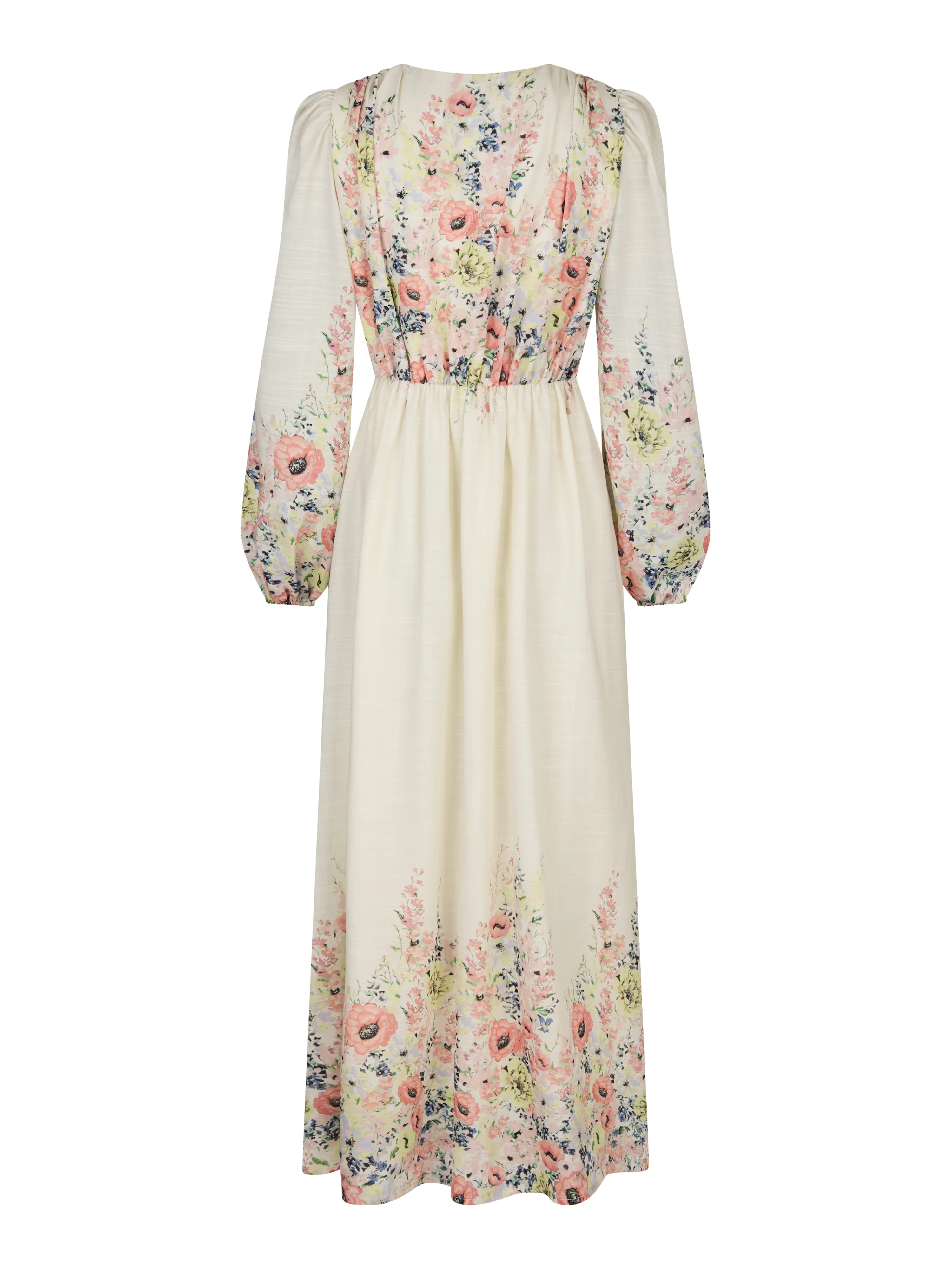 Silfi Flower Print kjole - Creme - Image 5