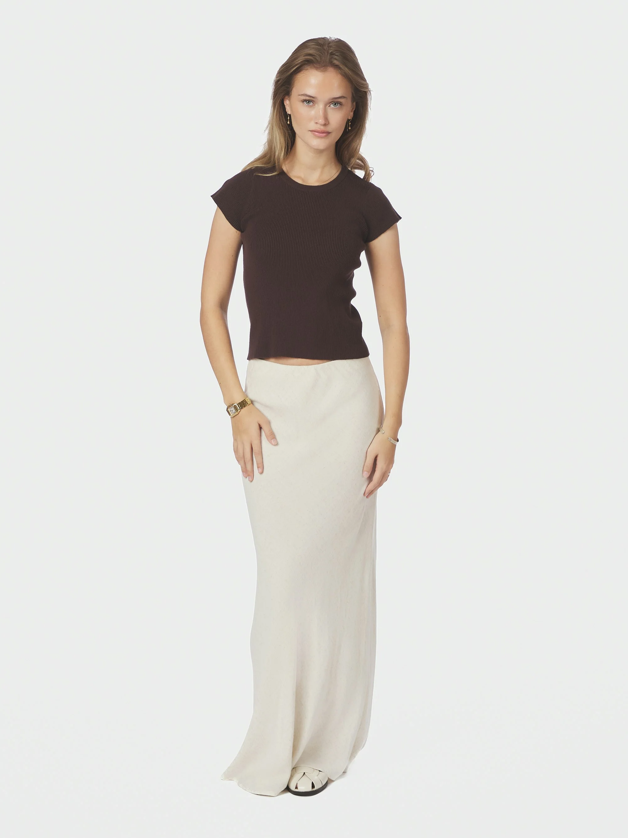 Tirra Knit t-shirt - brun - Image 7