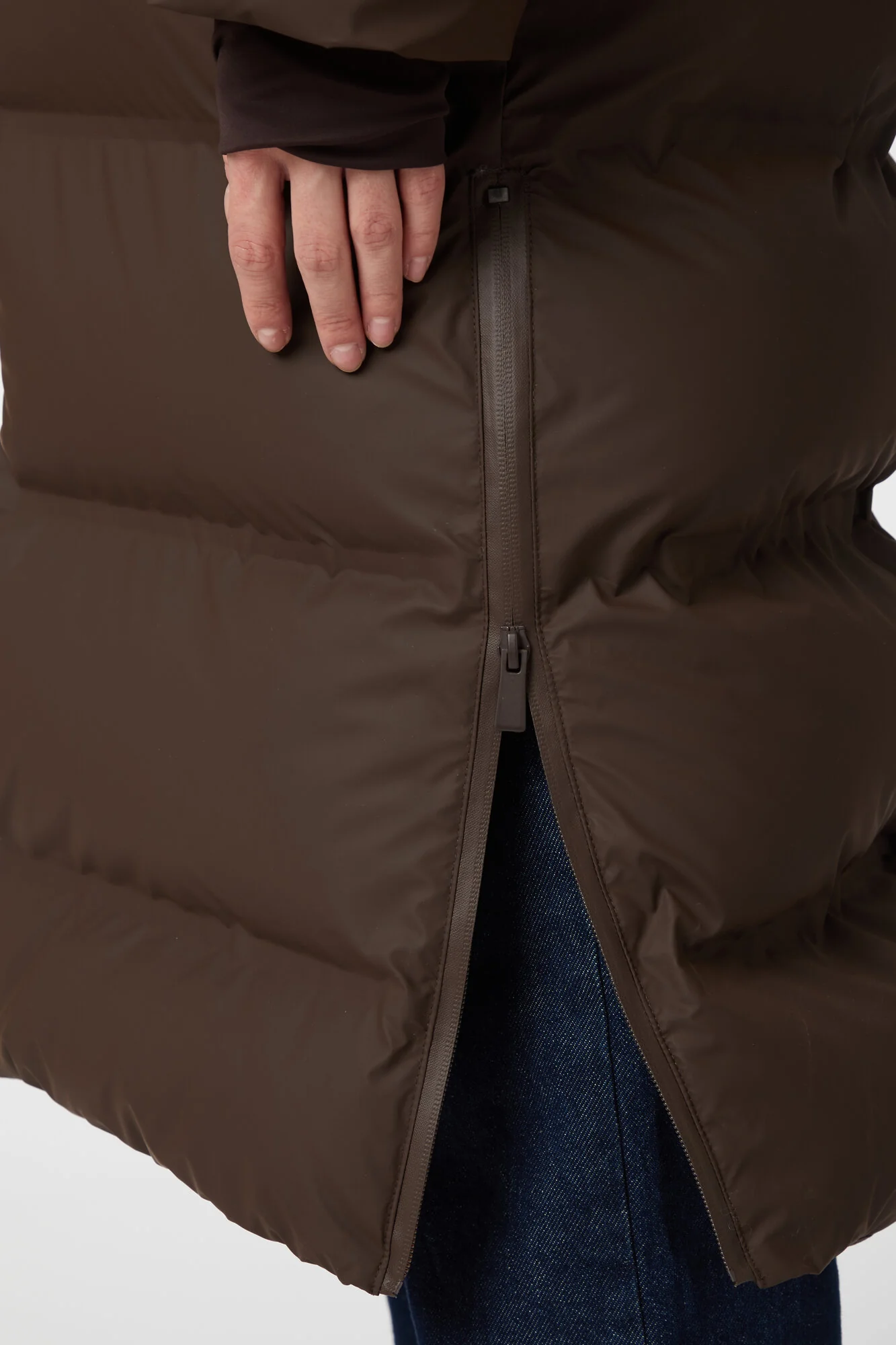 Viviana Puffer dunjakke - Dark Brown - Image 5