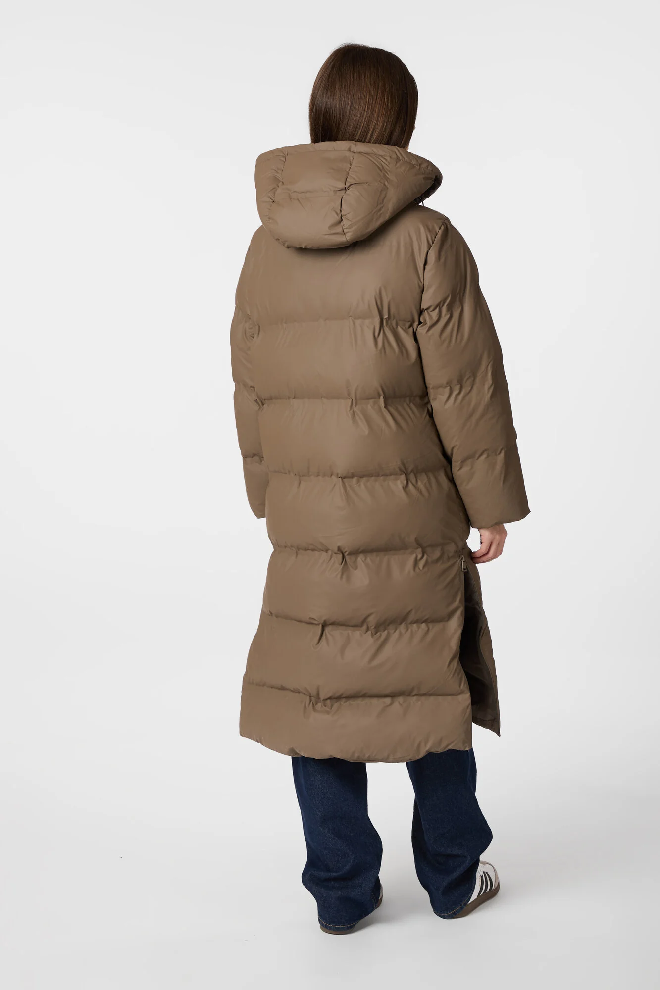 Viviana Puffer dunjakke - Dark Taupe - Image 3