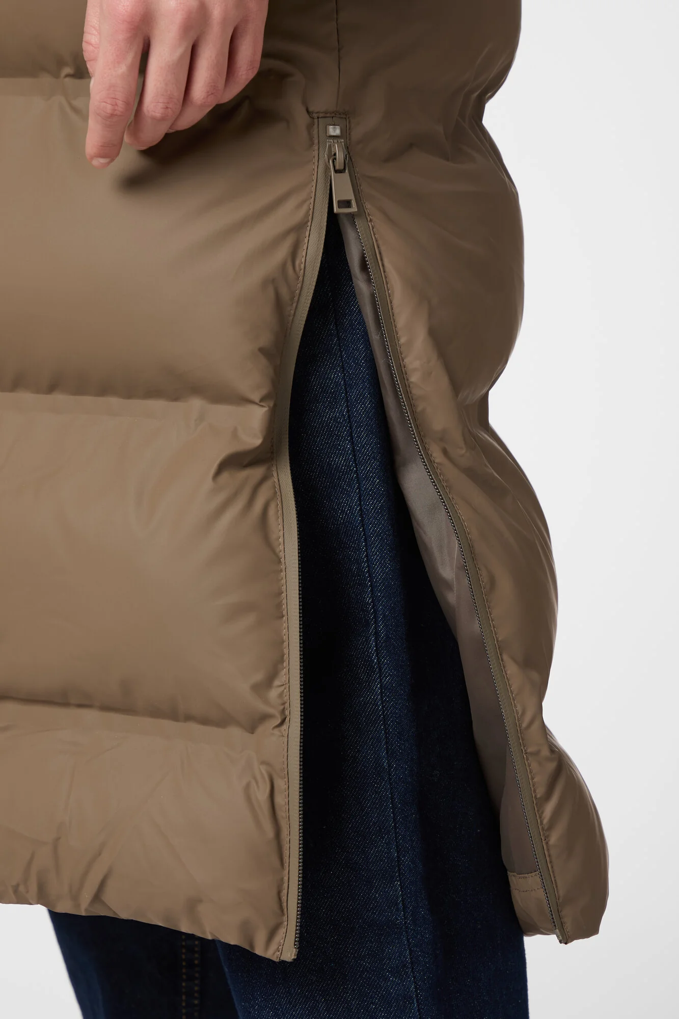 Viviana Puffer dunjakke - Dark Taupe - Image 5