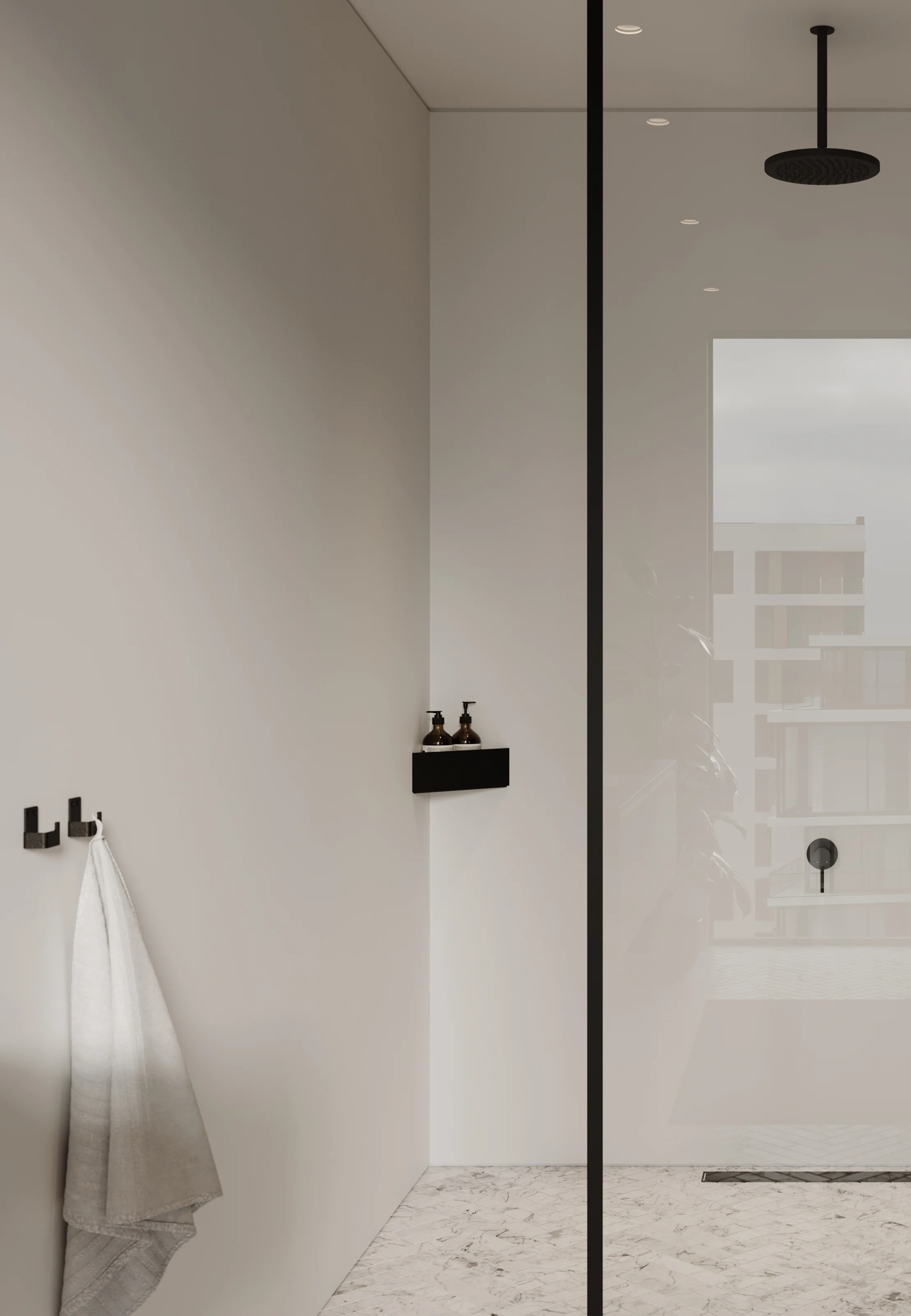 Bath hjørnehylde - sort - Image 3