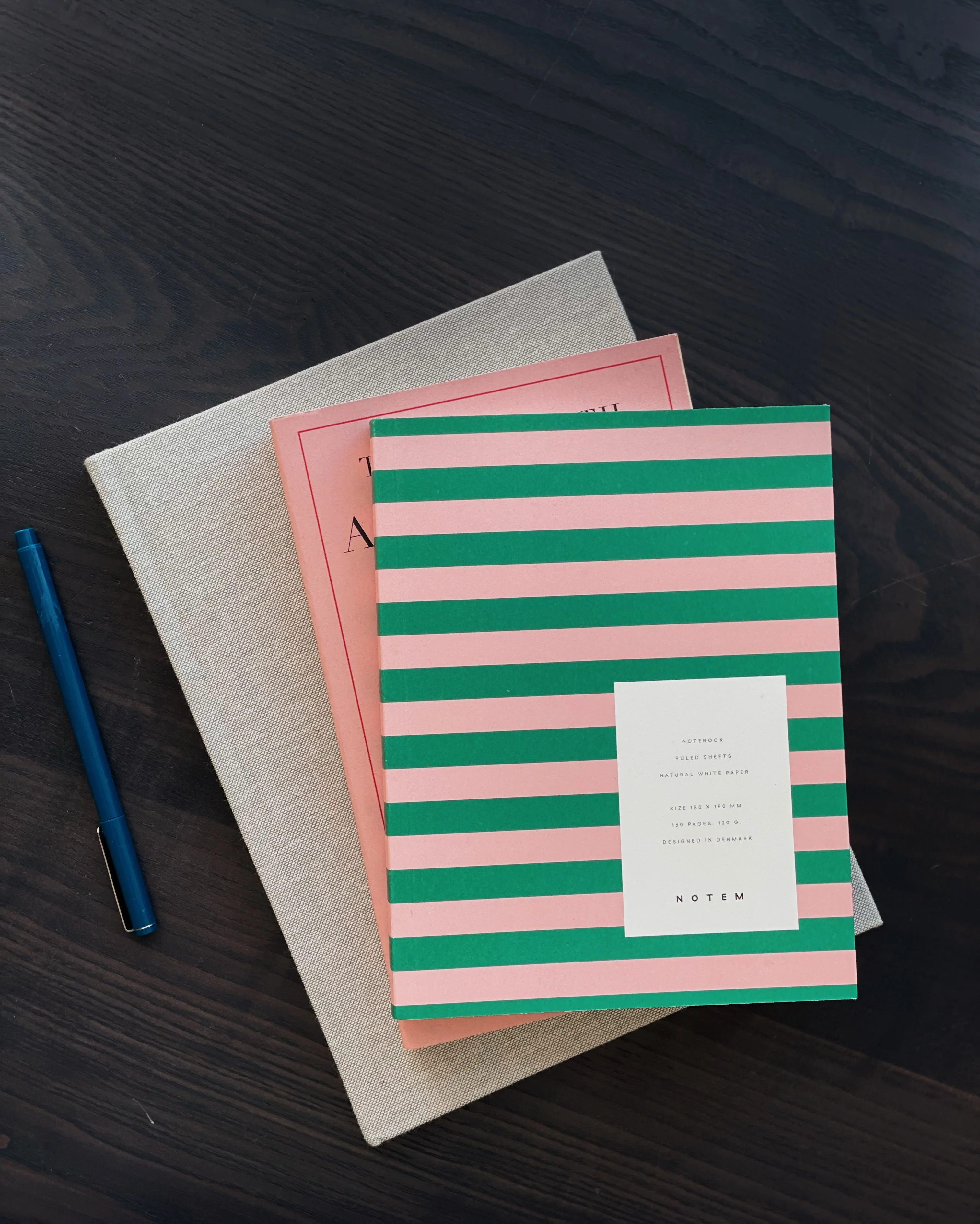 UMA Flat Lay notesbog, medium - Green & Rose - Image 5