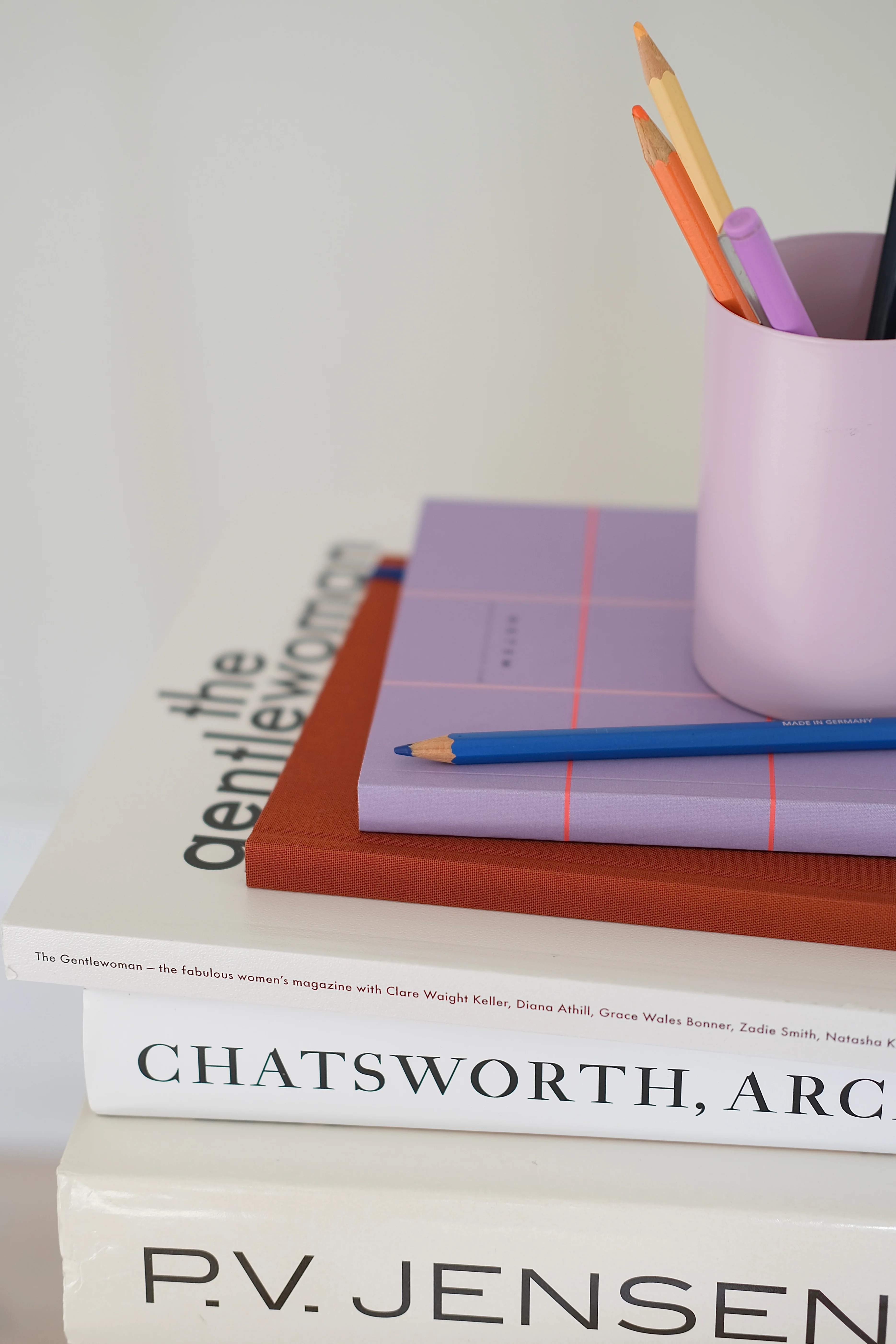 UMA Flat Lay notesbog, small - Lavender Check - Image 4