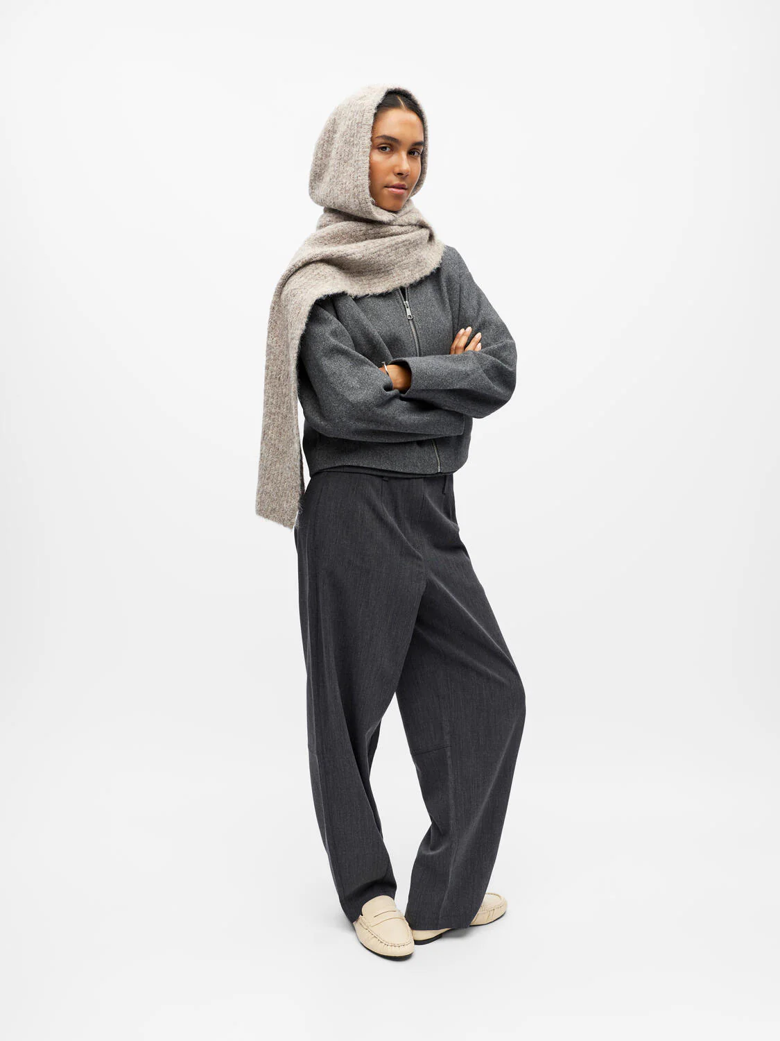 Milu Knit balaclava tørklæde - Humus - Image 3