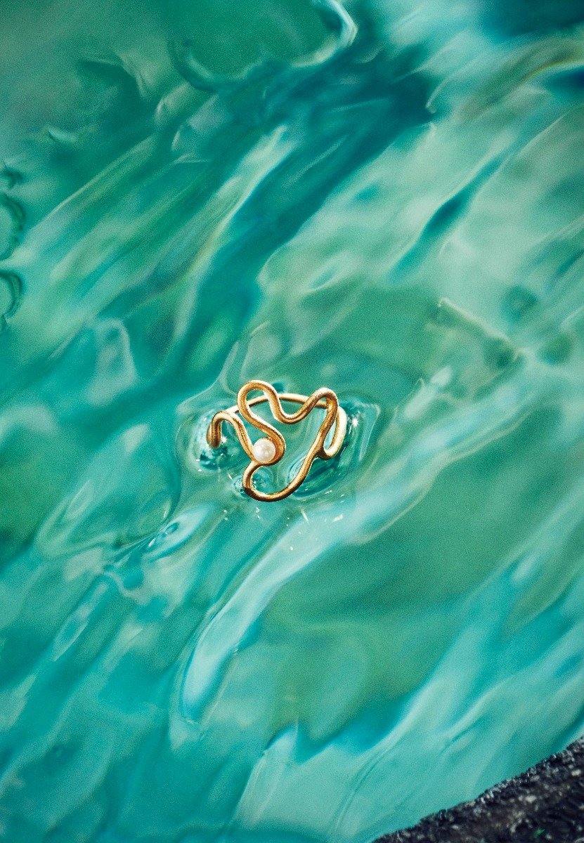 Bay Pearl ring - forgyldt - Image 3