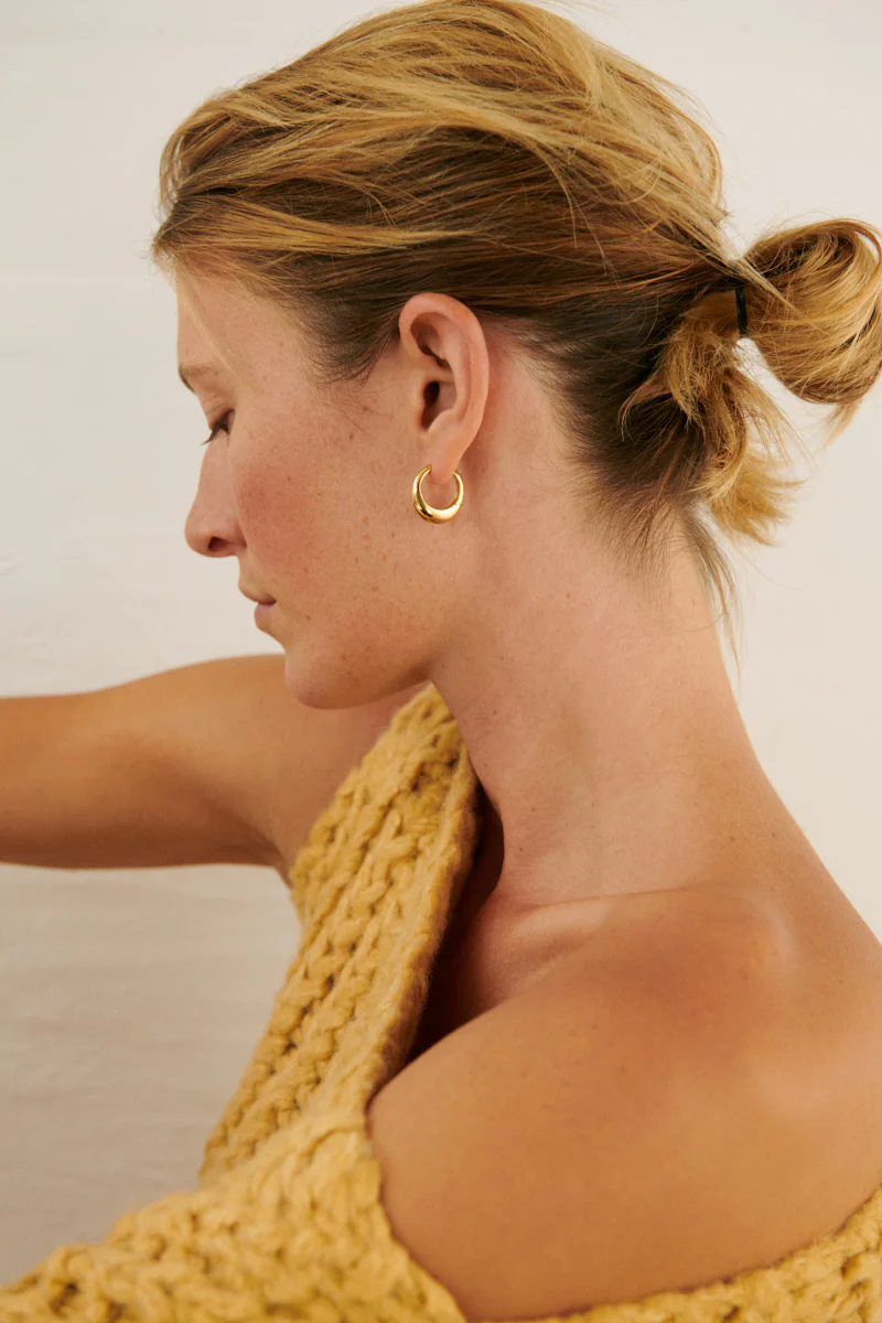 Globe Huggies ørering - forgyldt - Image 3