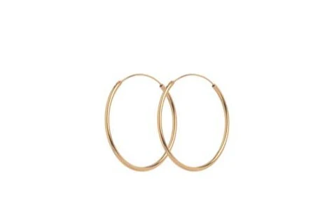 Mini Plain Hoops øreringe - Forgyldt