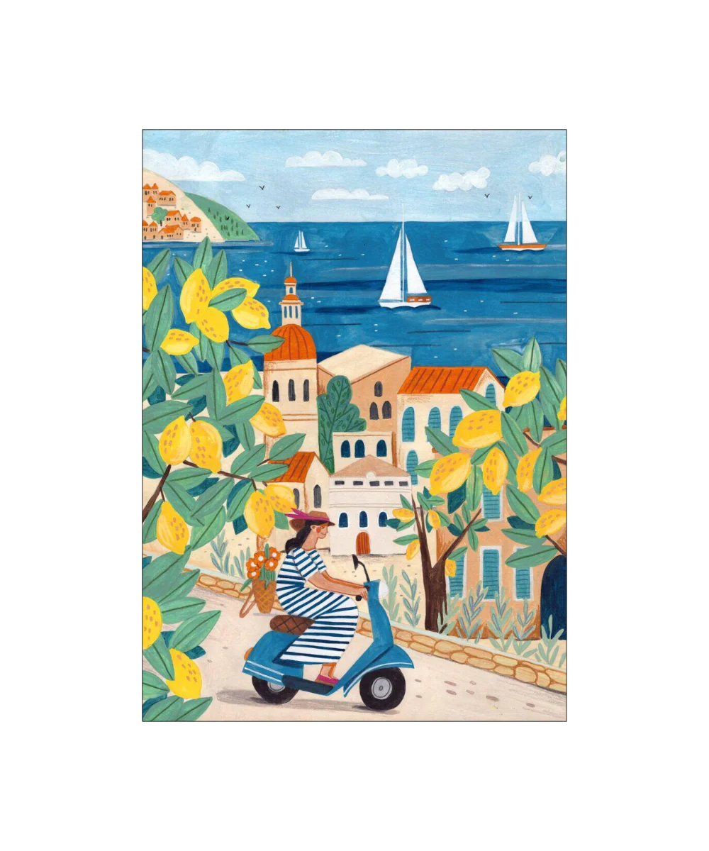 Affordable Art Prints x Caroline Bonne Muller Woman on the Amalfi Coast plakat - A5