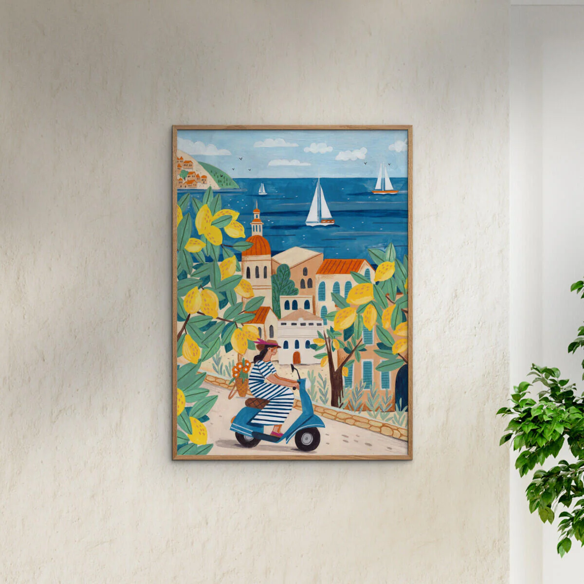 Affordable Art Prints x Caroline Bonne Muller Woman on the Amalfi Coast plakat - A5 - Image 2