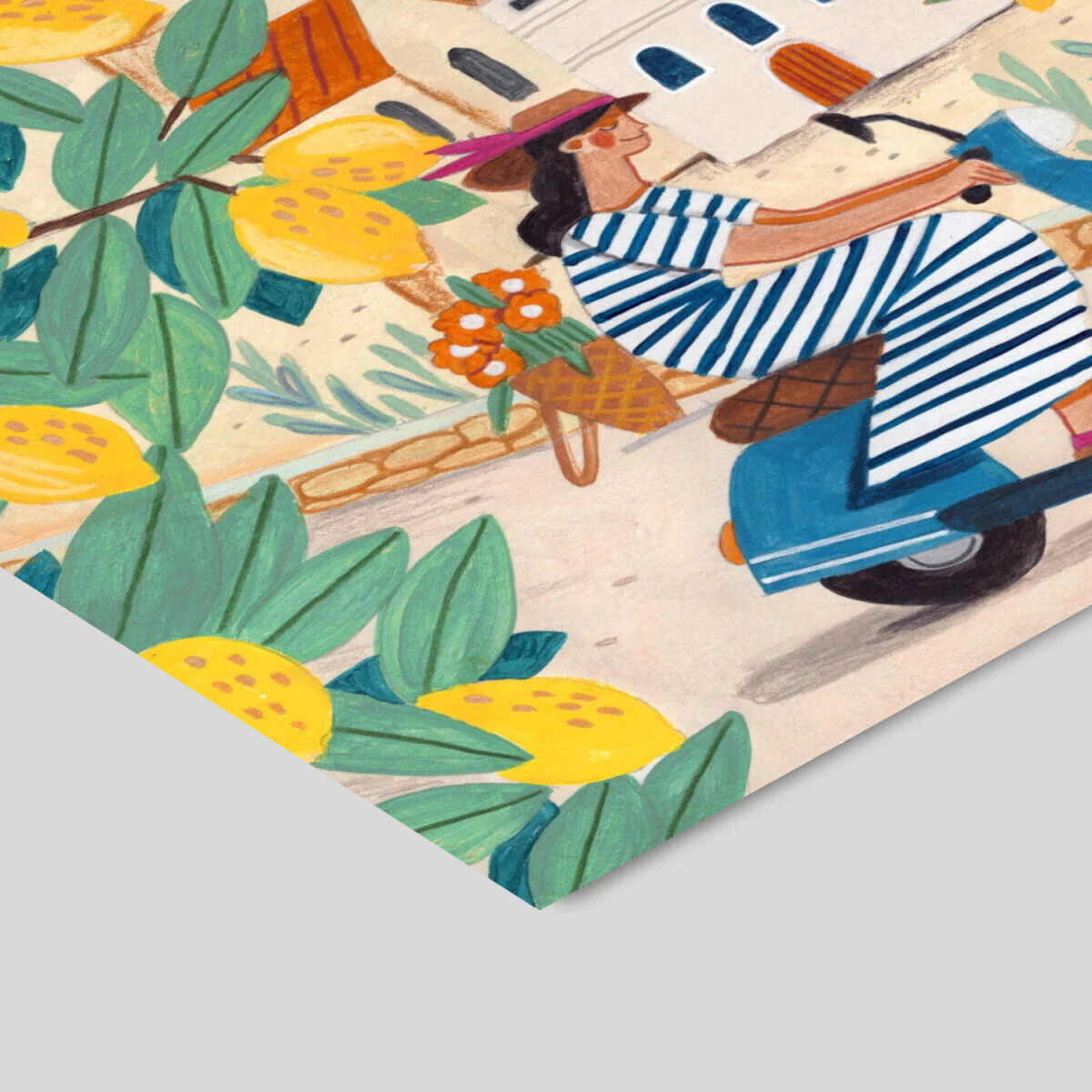 Affordable Art Prints x Caroline Bonne Muller Woman on the Amalfi Coast plakat - A5 - Image 3