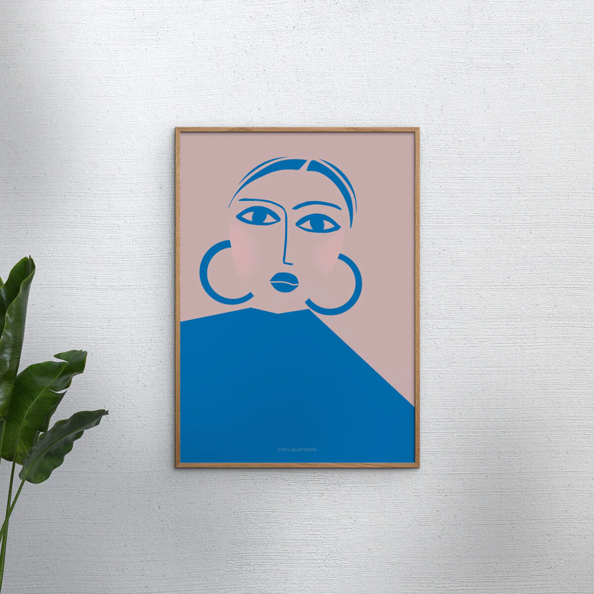 Fōmu illustrations Blue Woman plakat - A3 - Image 2