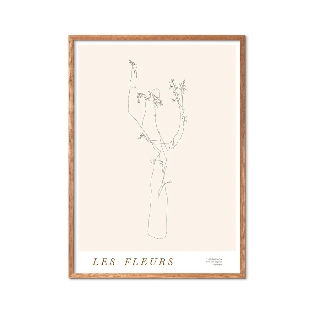 Les Fleurs plakat, creme - 30x40 cm - Image 3