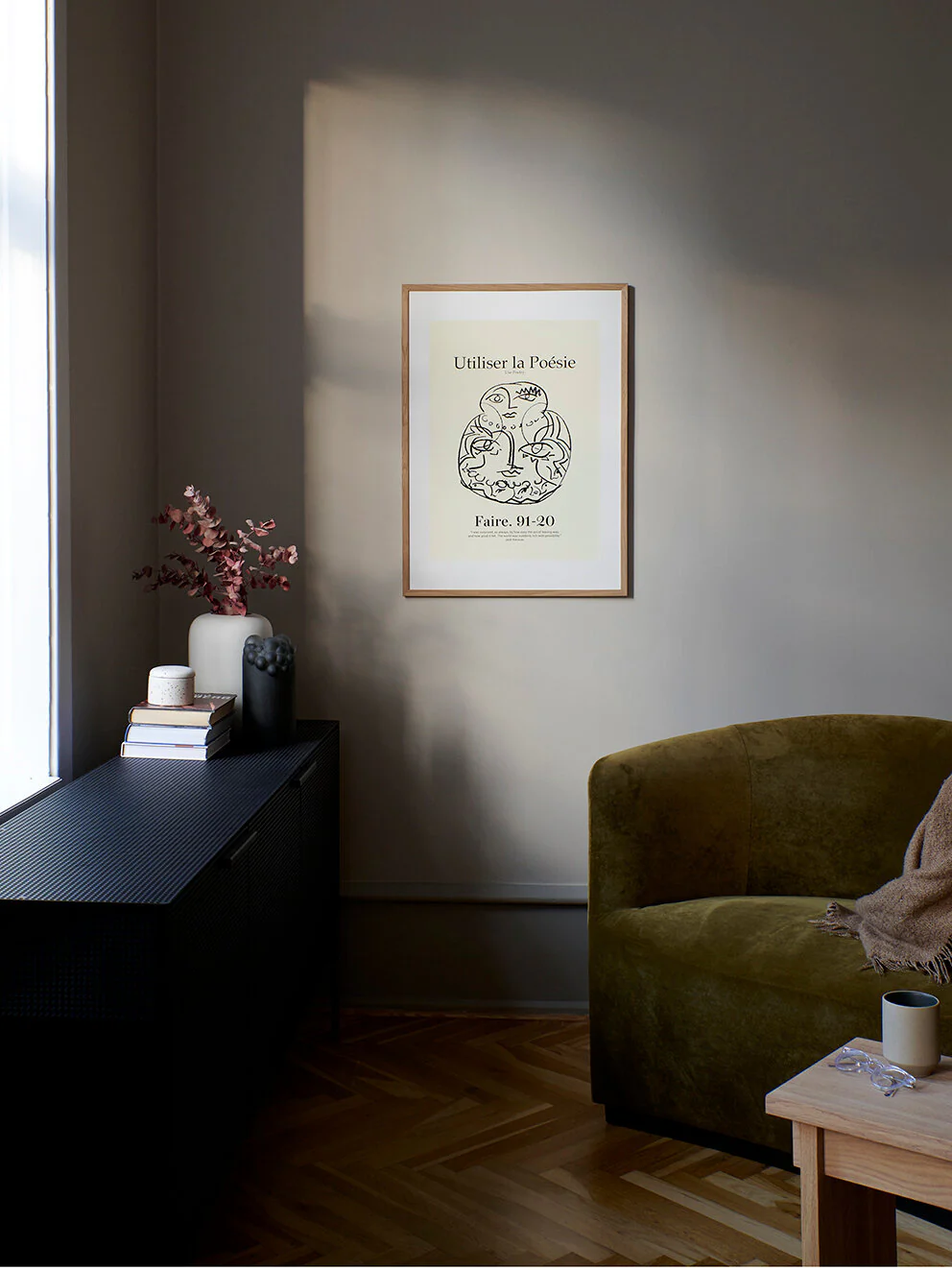 Poesie plakat, gul - 50x70 cm - Image 2