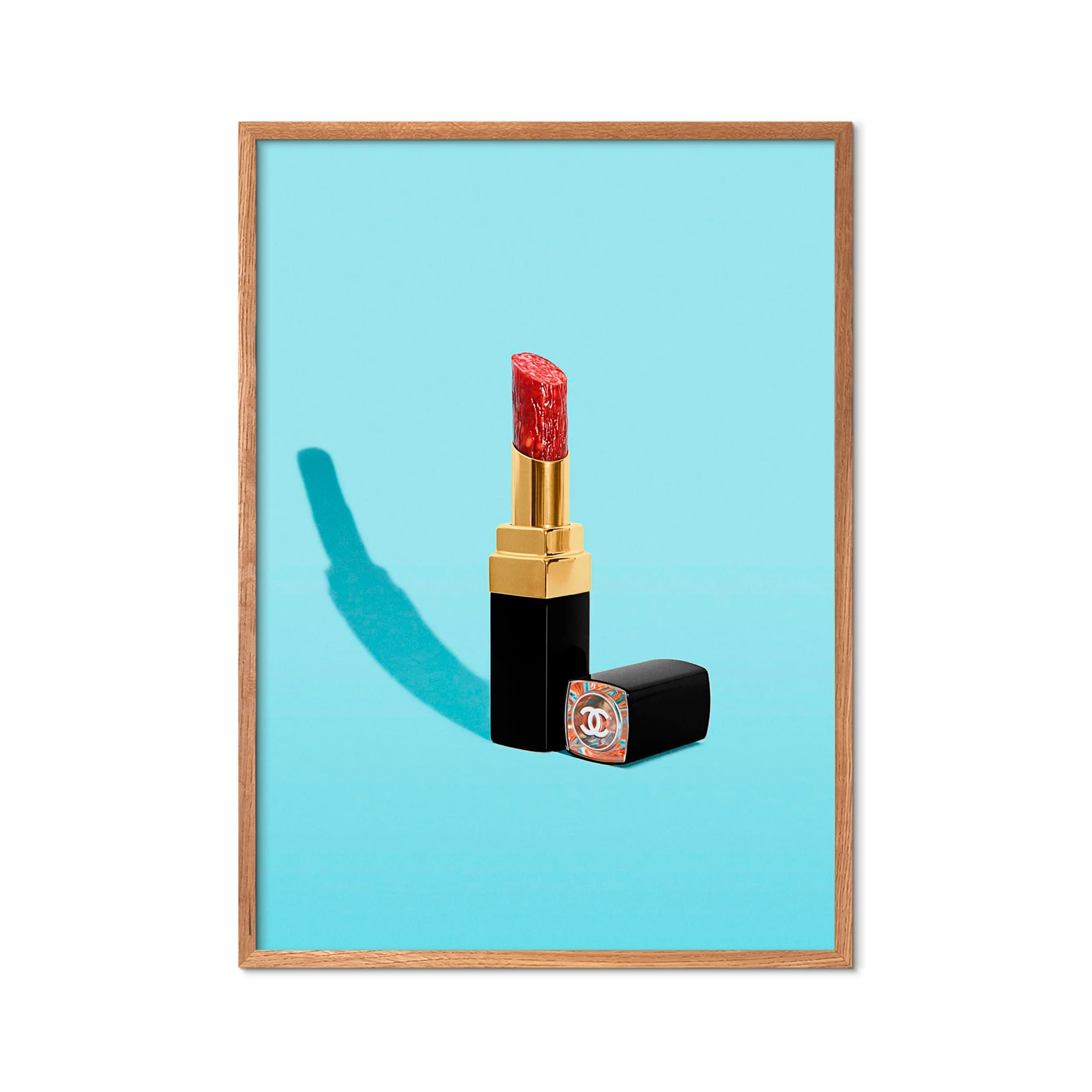 Supermercat plakat, Salami lipstick - 30x40 cm. - Image 3