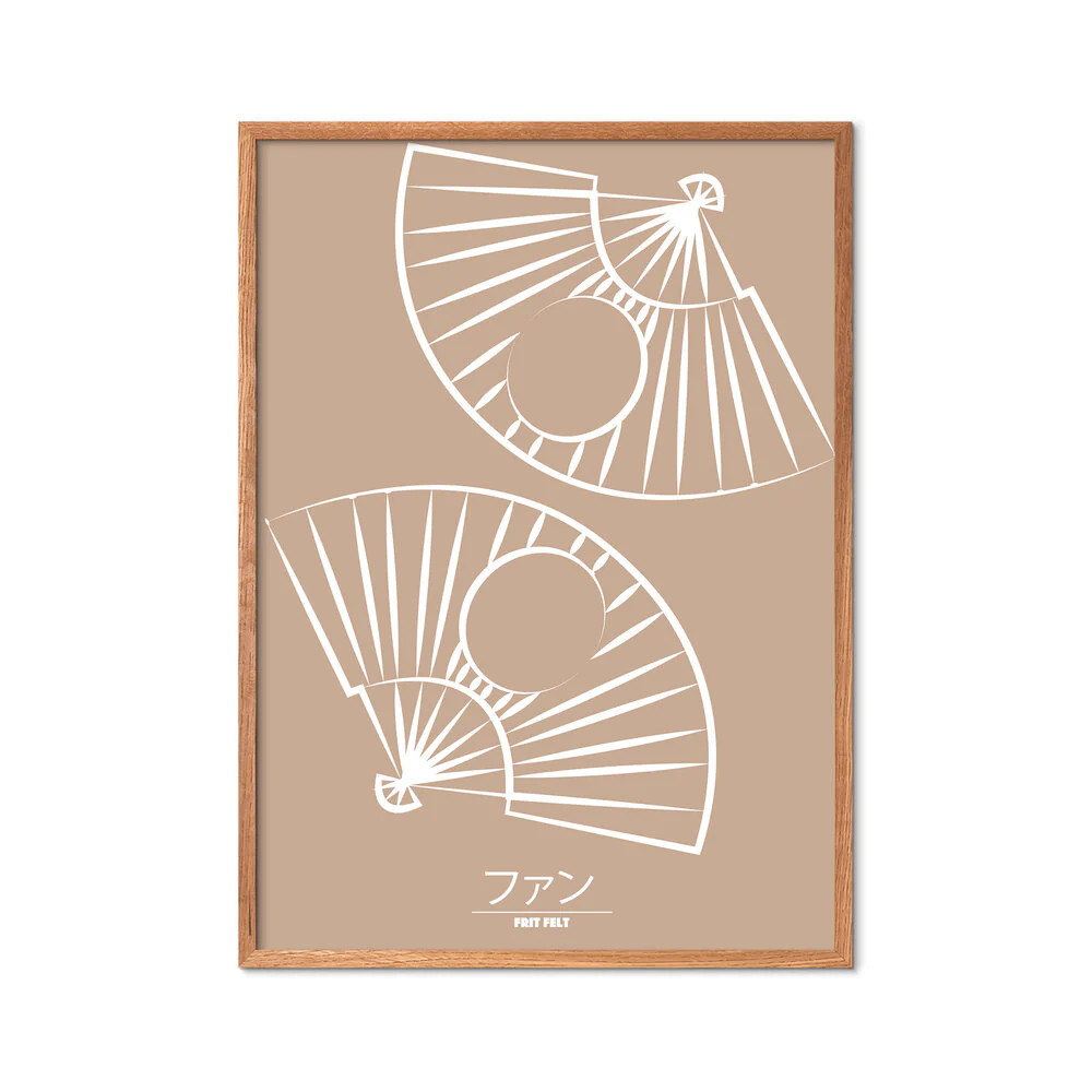 Vifter plakat, Beige - 50x70 cm - Image 3