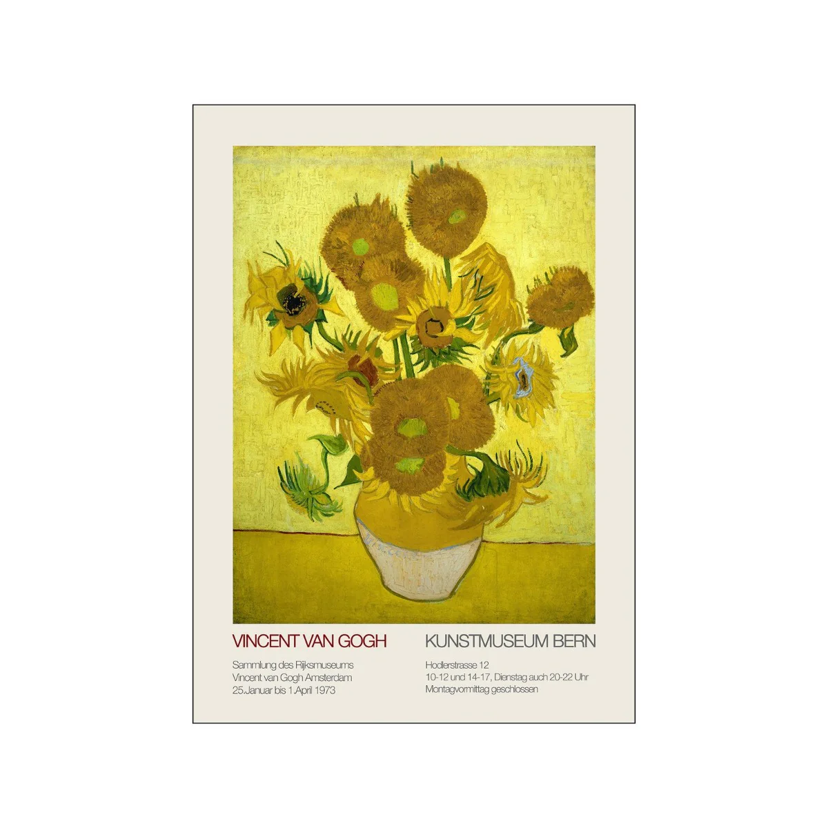 Vincent van Gogh x PSTR Studio plakat, Sunflowers - 30x40 cm.