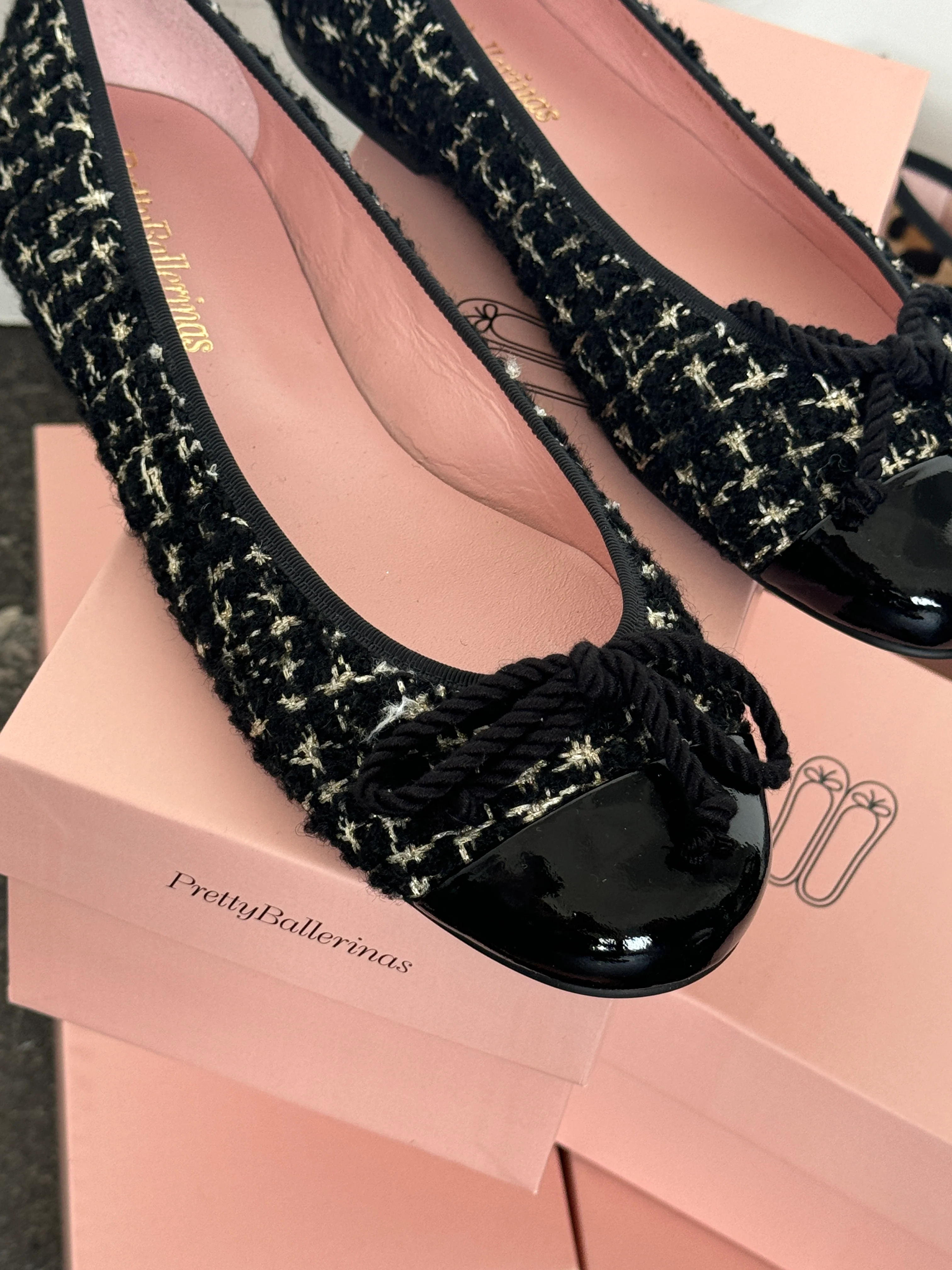 Rosario boucle ballerina - sort/creme - Image 3