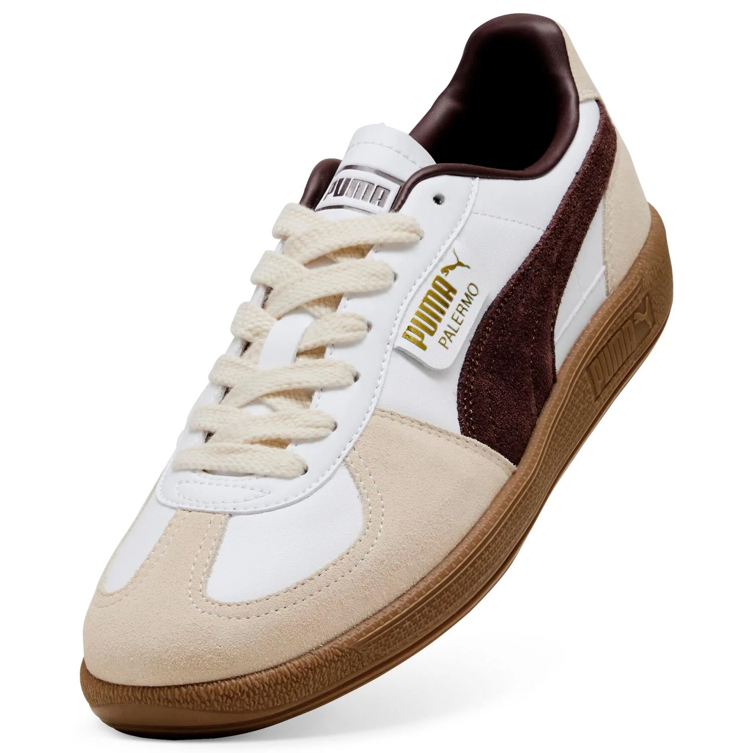 Palermo Lth sneakers - White/Chocolate Brown/Gum - Image 2