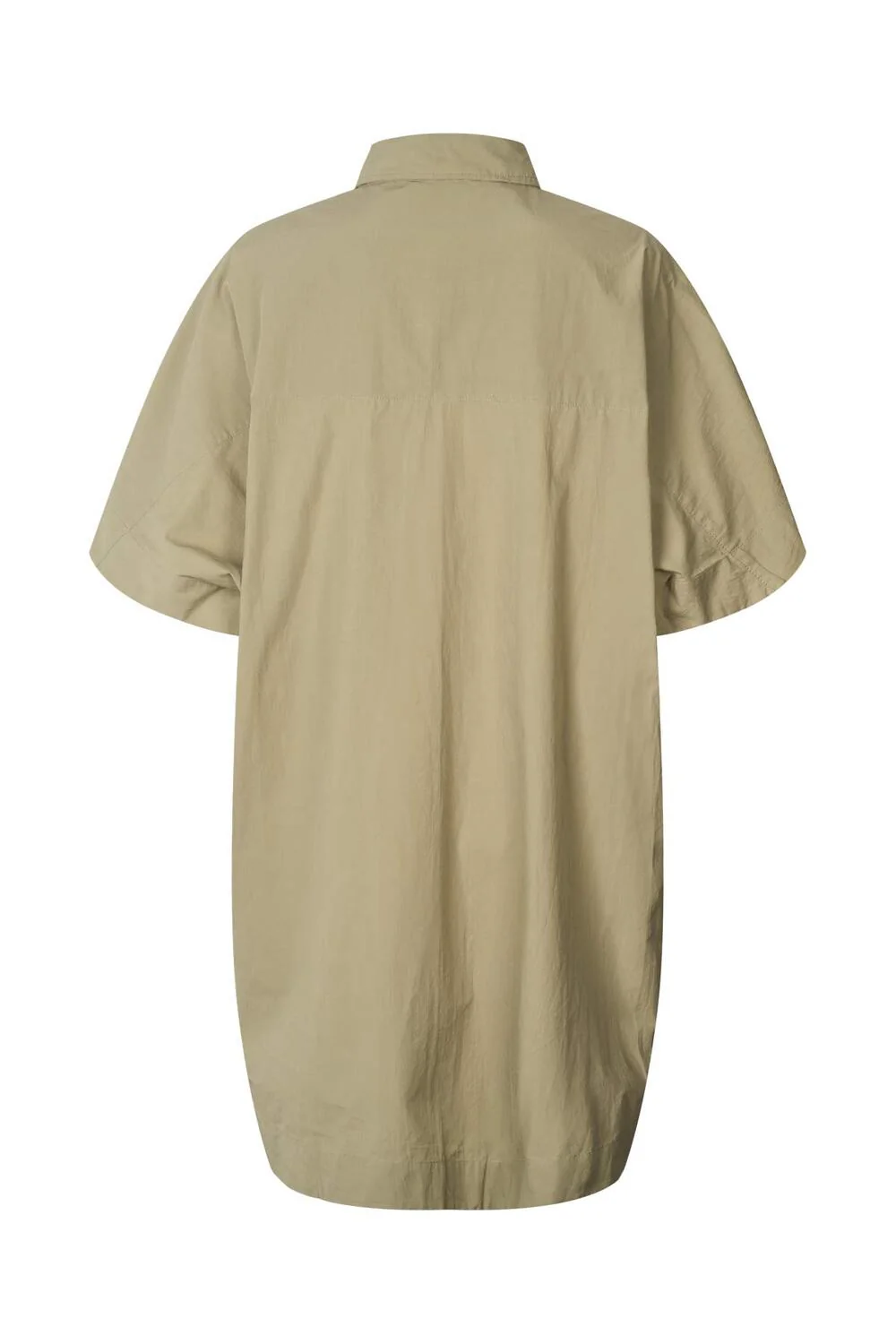 Berta Poplin Curved Hem skjortekjole - Vertiver - Image 7