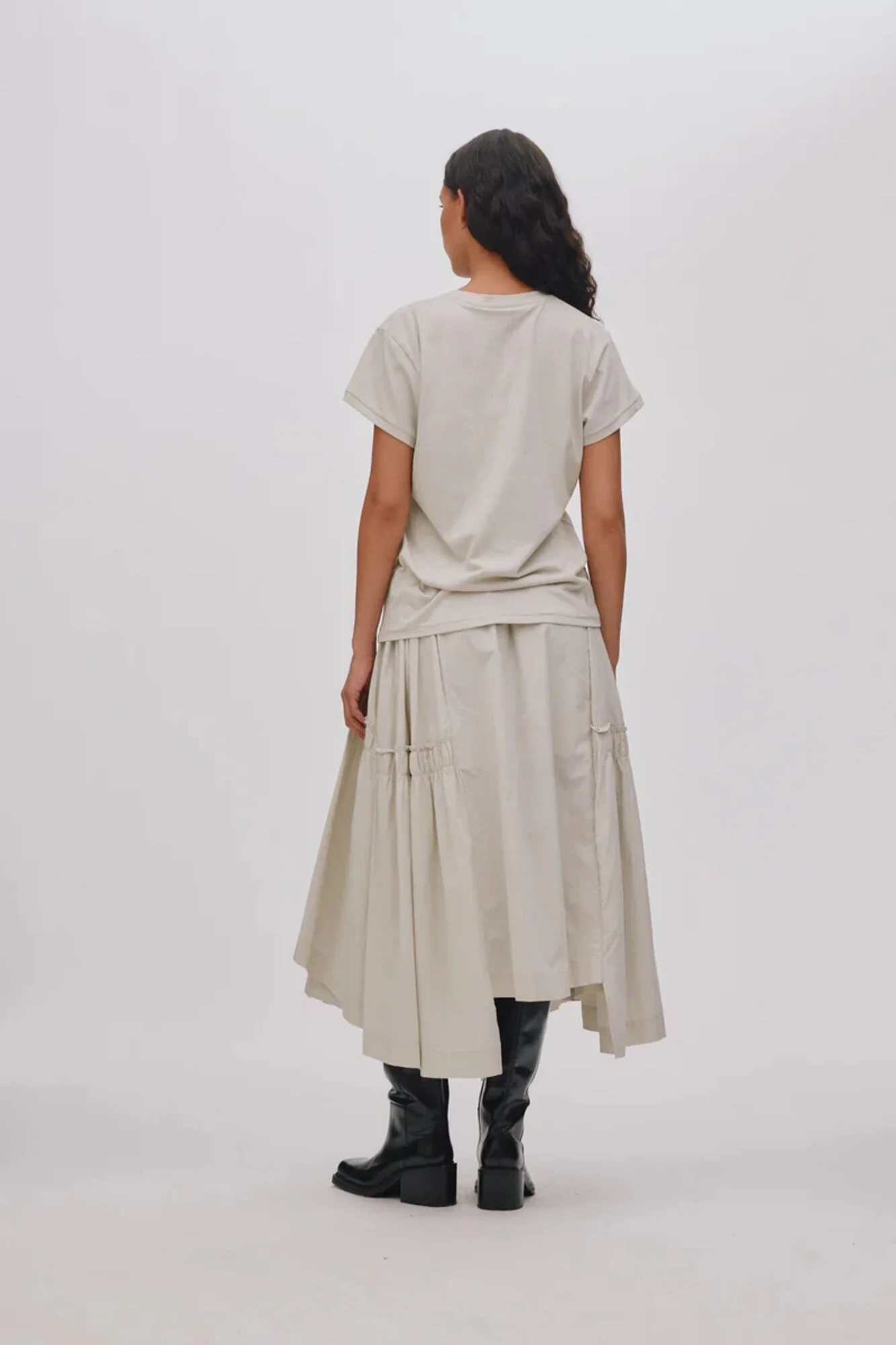Brigida Poplin Full nederdel - Clay - Image 3