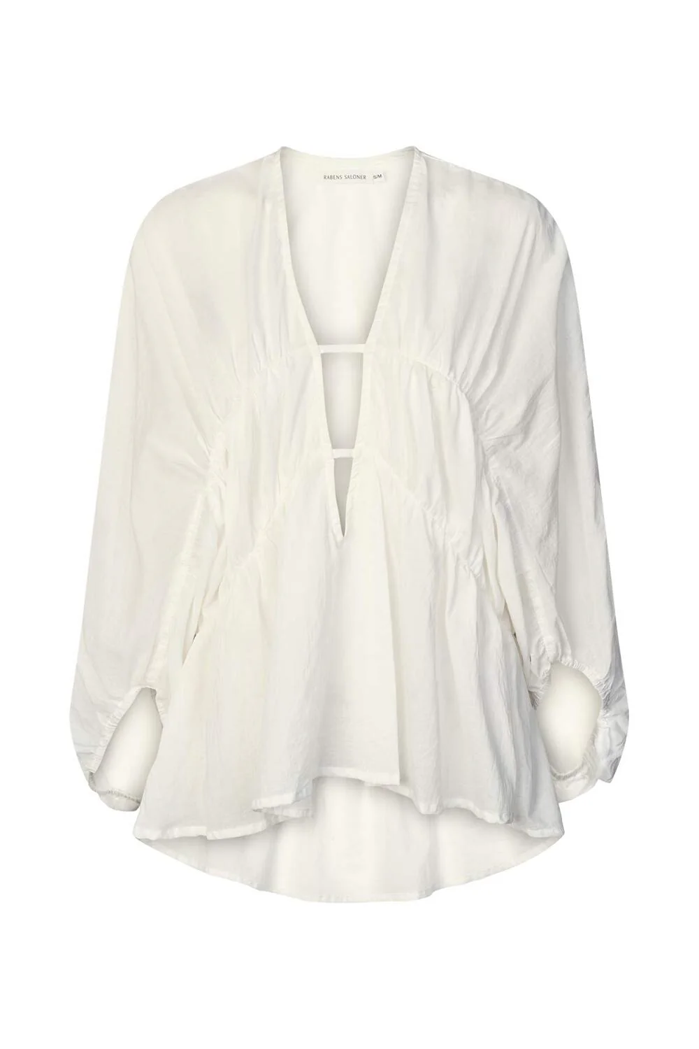 Corrie dyb V-hals bluse - Hvid - Image 2