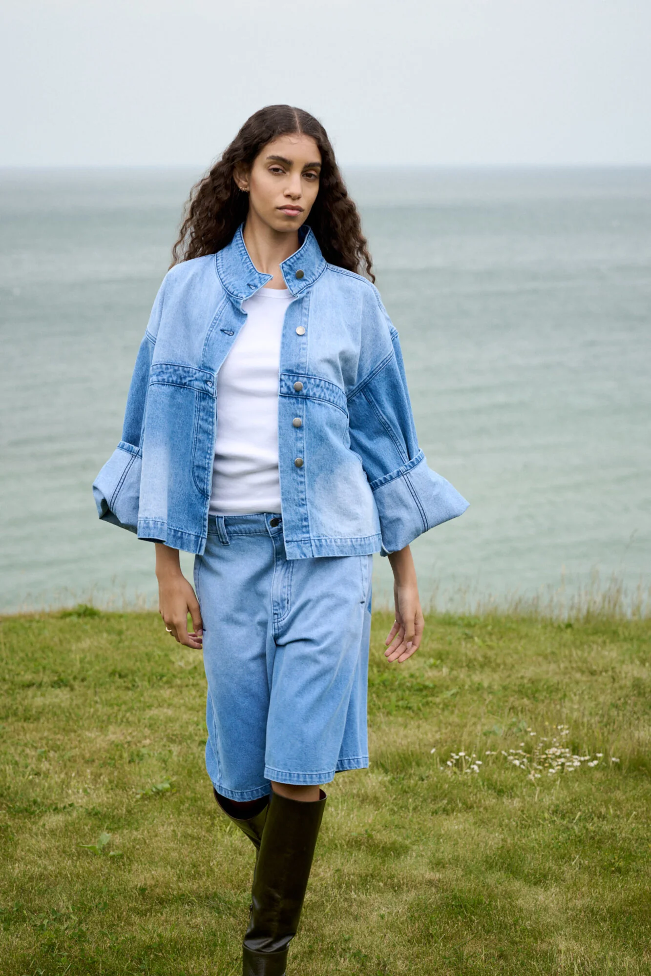 Donela denimjakke - Light Washed Denim - Image 5