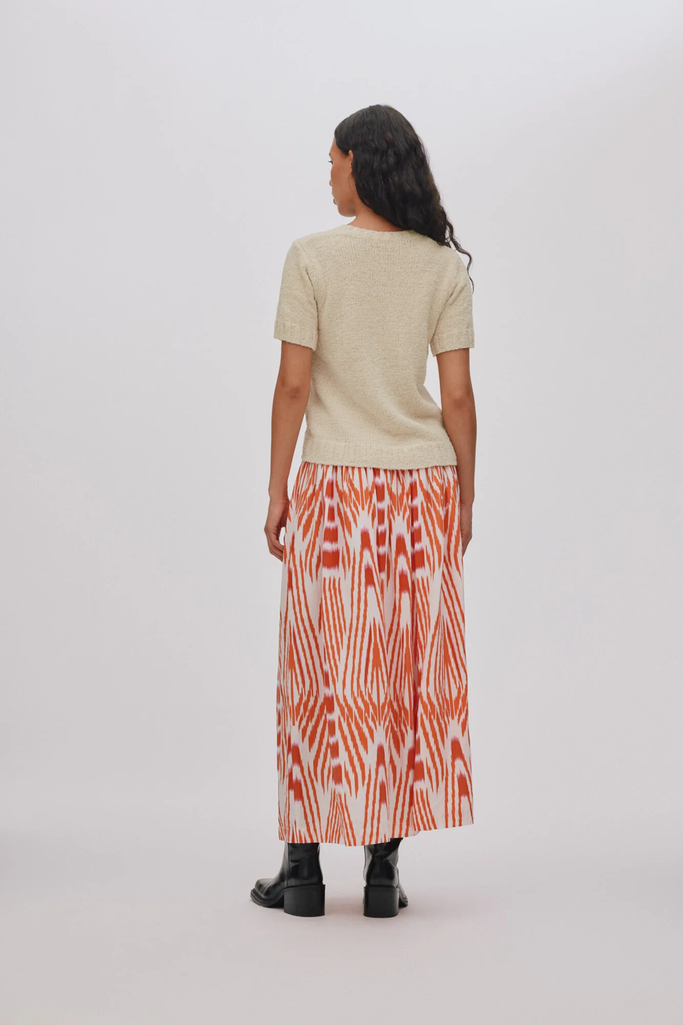 Elka Towelling kortærmet striktrøje - sand - Image 3