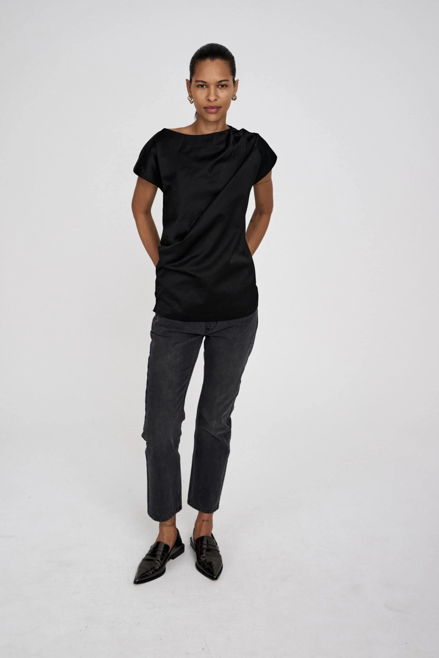 Fine skinny jeans - Washed Black Denim - Image 2