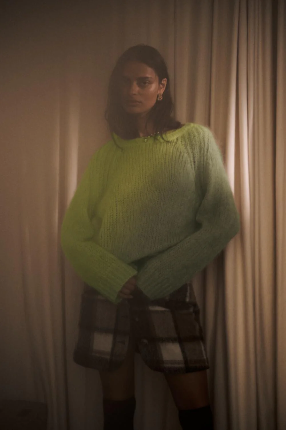 Jasmin Cross Dye Boxy striktrøje - Limeade Pilikan - Image 4