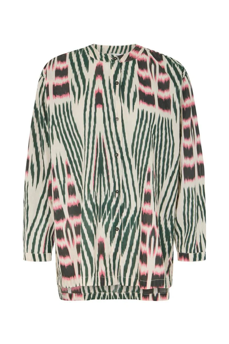 Sibyl Ikat Voile bluse - Forest Pink Sand - Image 2