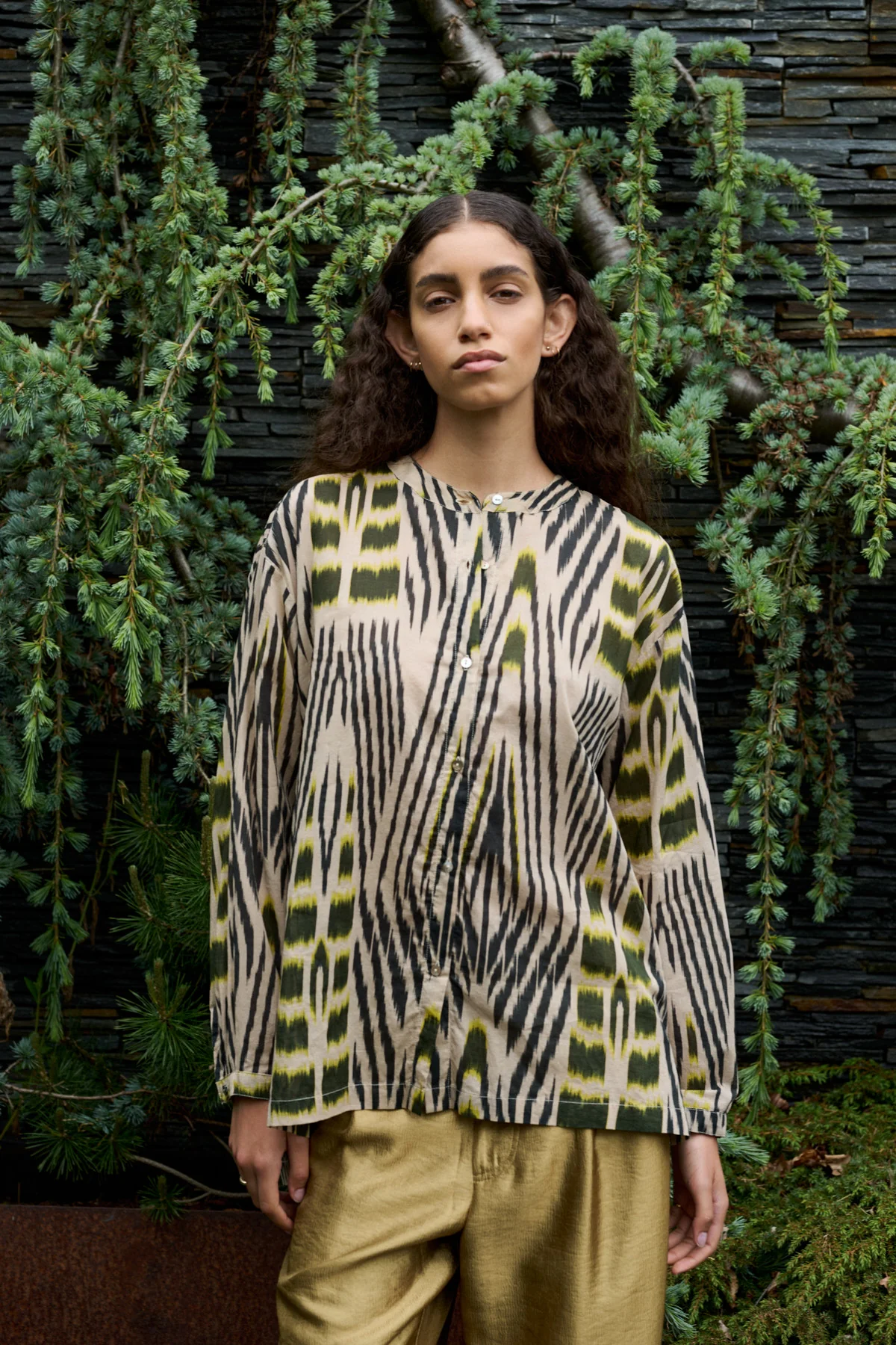 Sibyl Ikat Voile bluse - Forest Pink Sand - Image 3