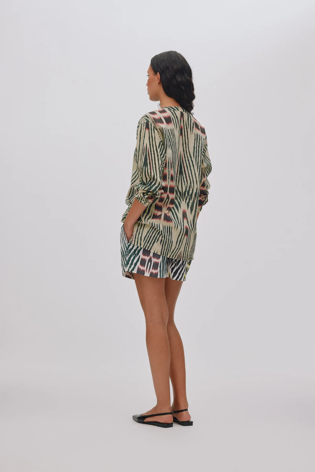 Sibyl Ikat Voile bluse - Forest Pink Sand - Image 5