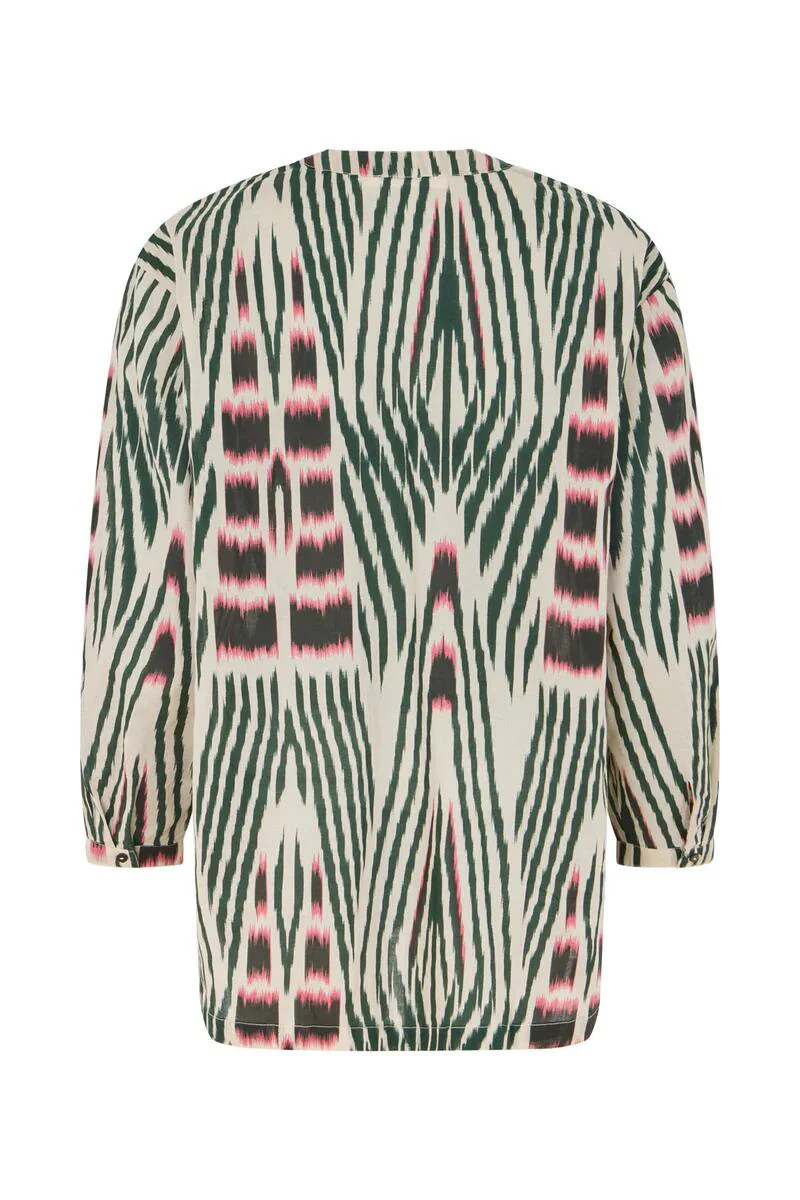 Sibyl Ikat Voile bluse - Forest Pink Sand - Image 6