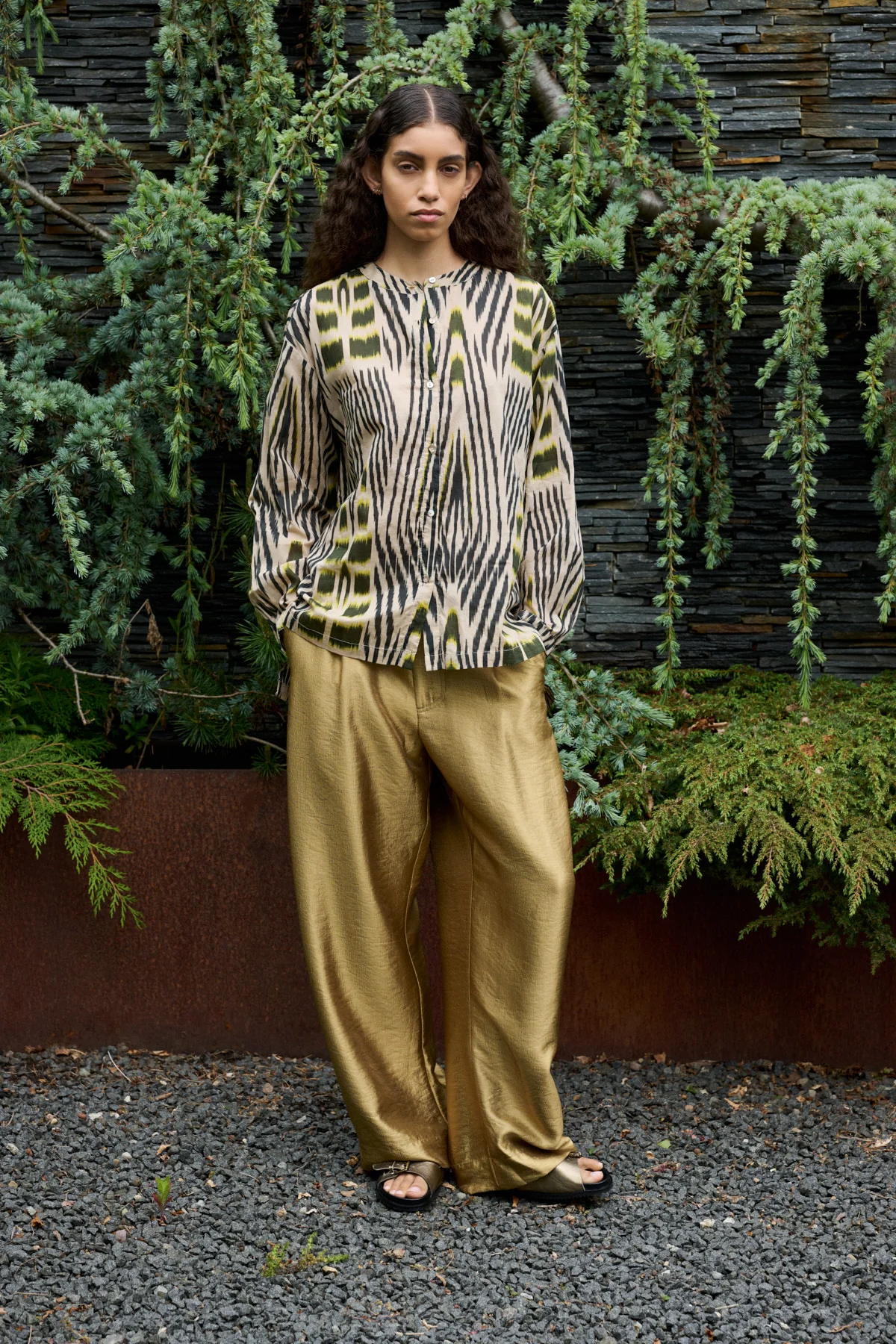Sibyl Ikat Voile bluse - Forest Pink Sand - Image 7