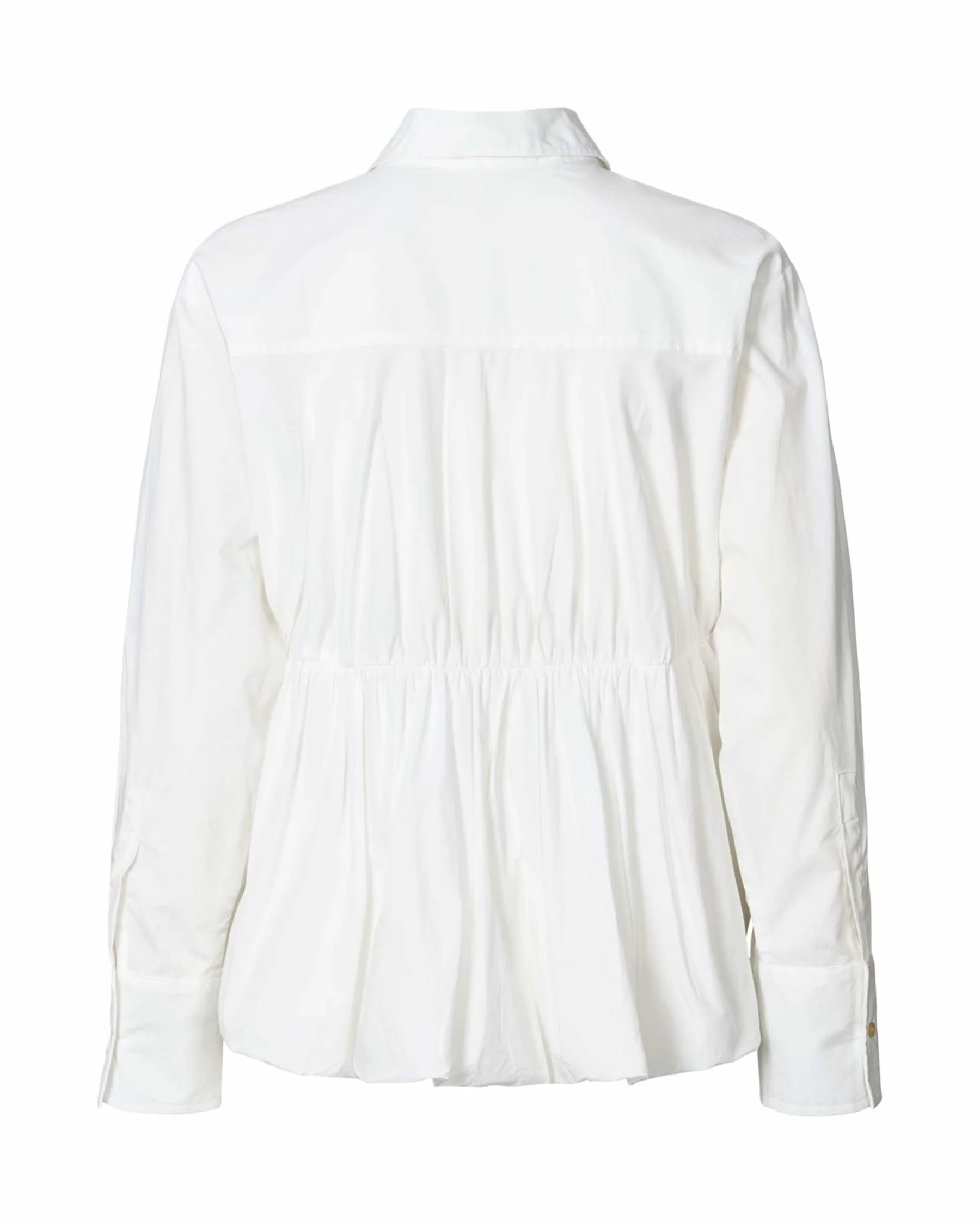 Sophie Poplin Puffed Hem skjorte - hvid - Image 6