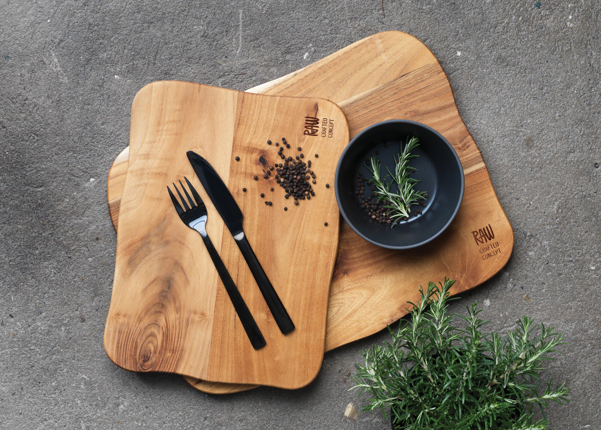 Teak skærebræt sæt, Teak - 2 stk. - Image 3