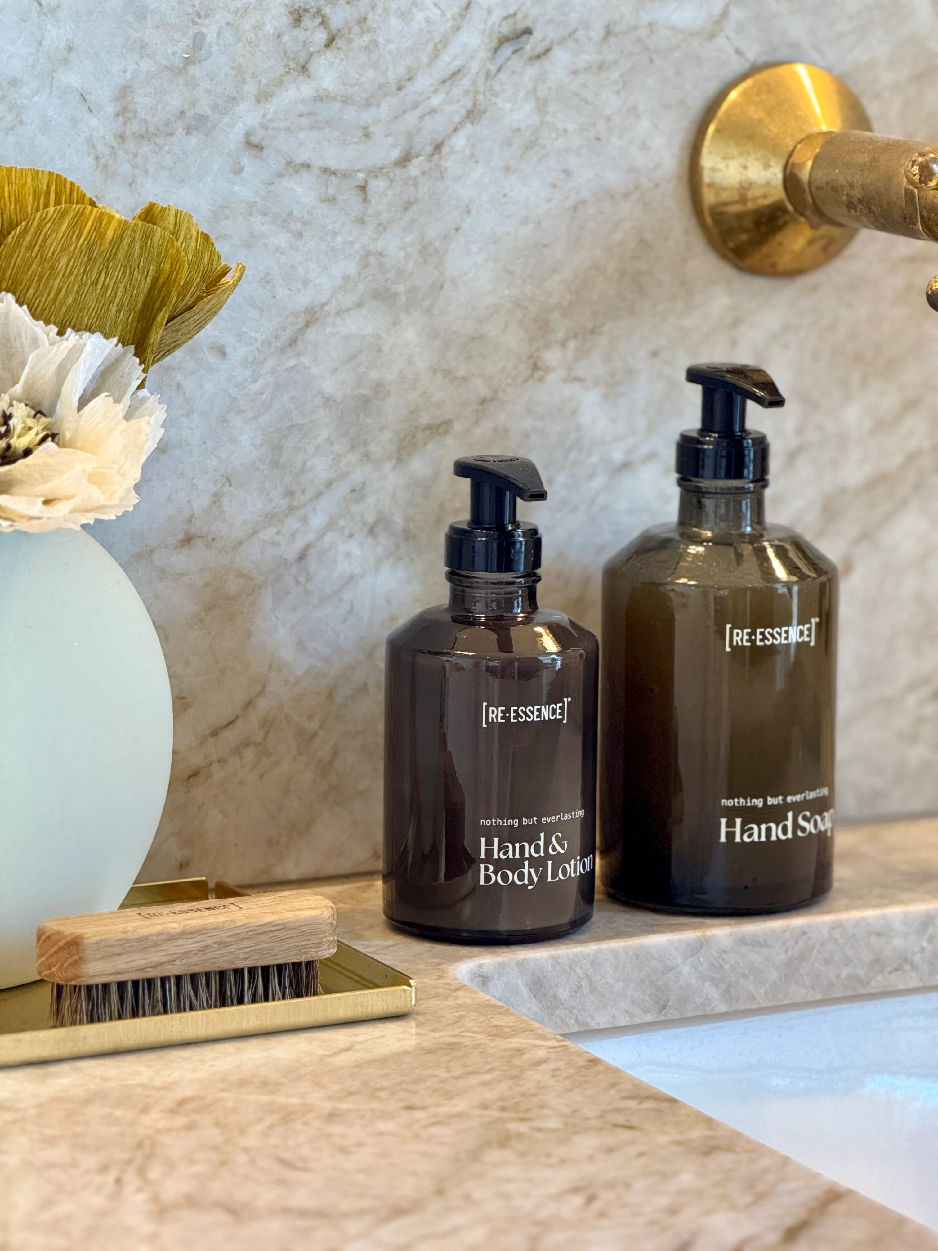 Hand & Body Duo m. genanvendelig glasdispencer - Lemongrass/Rosemary/Cedar wood - Image 4