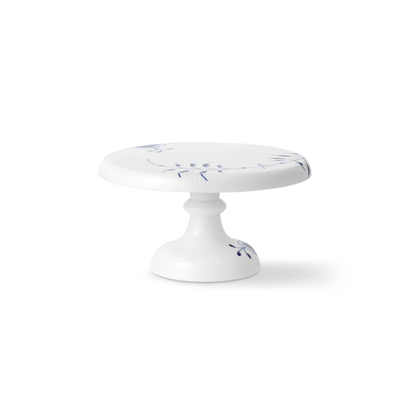 Blå Mega riflet fad på fod - 23 cm. - Image 5