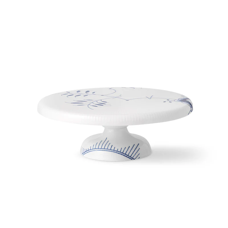 Blå Mega riflet fad på fod - Ø29,5 cm. - Image 2