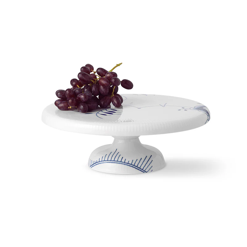 Blå Mega riflet fad på fod - Ø29,5 cm. - Image 5